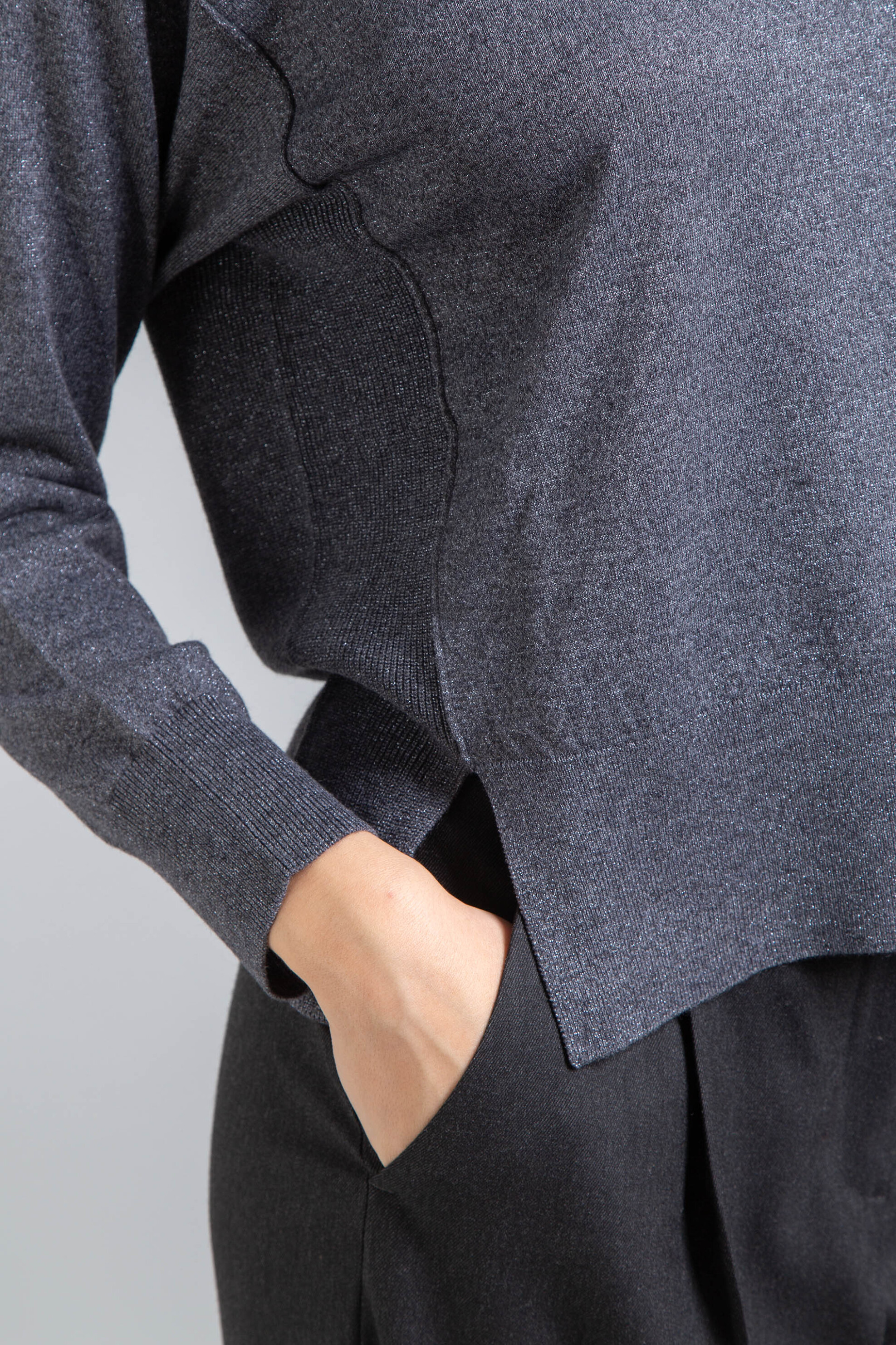 Emme by Marella γυναικεία πλεκτή μπλούζα "Aceto" - 2525366211200 Γκρι φωτογραφία