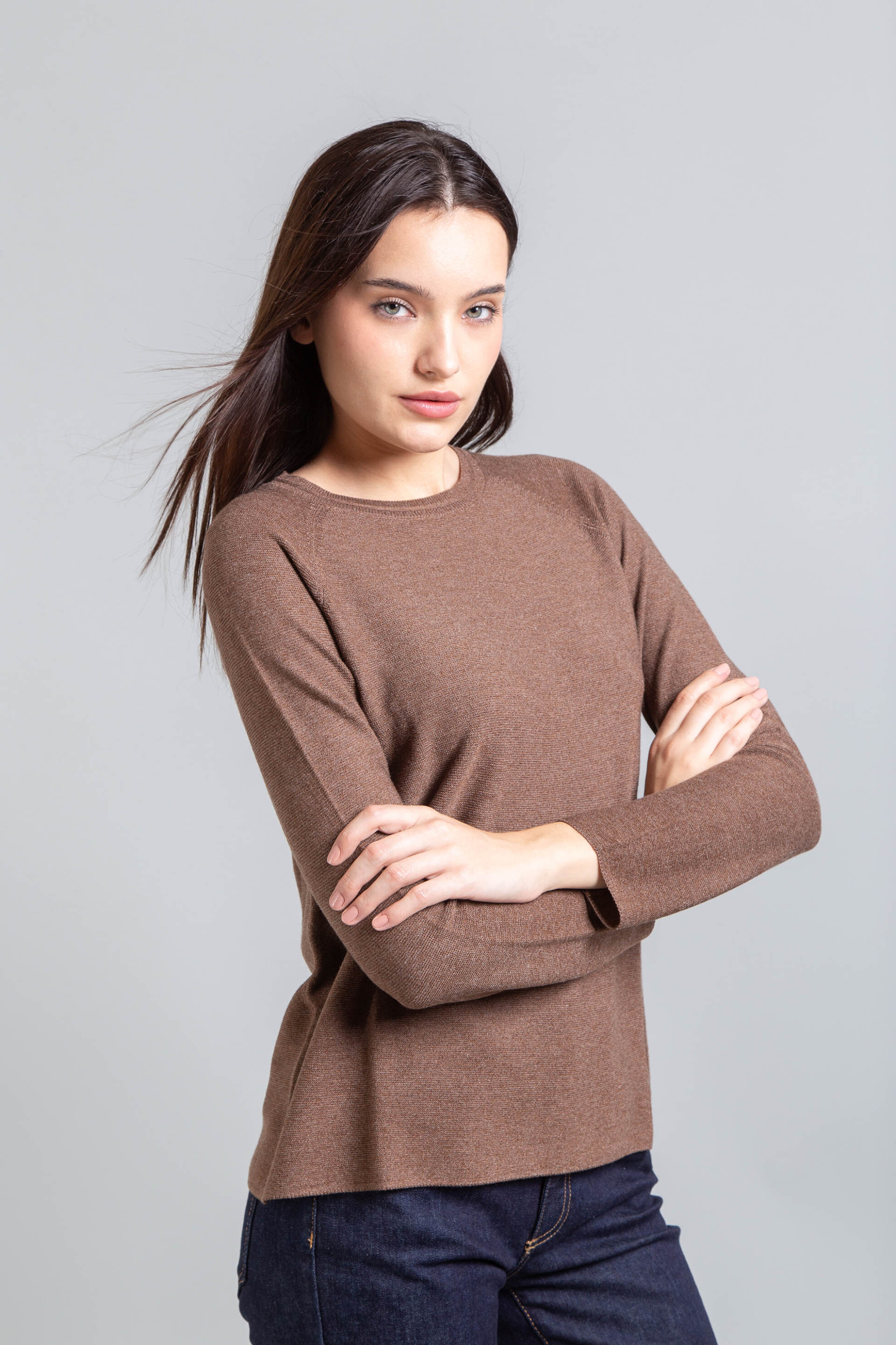 Emme by Marella γυναικεία πλεκτή μπλούζα "Katai" - 2525366291200 Καφέ φωτογραφία