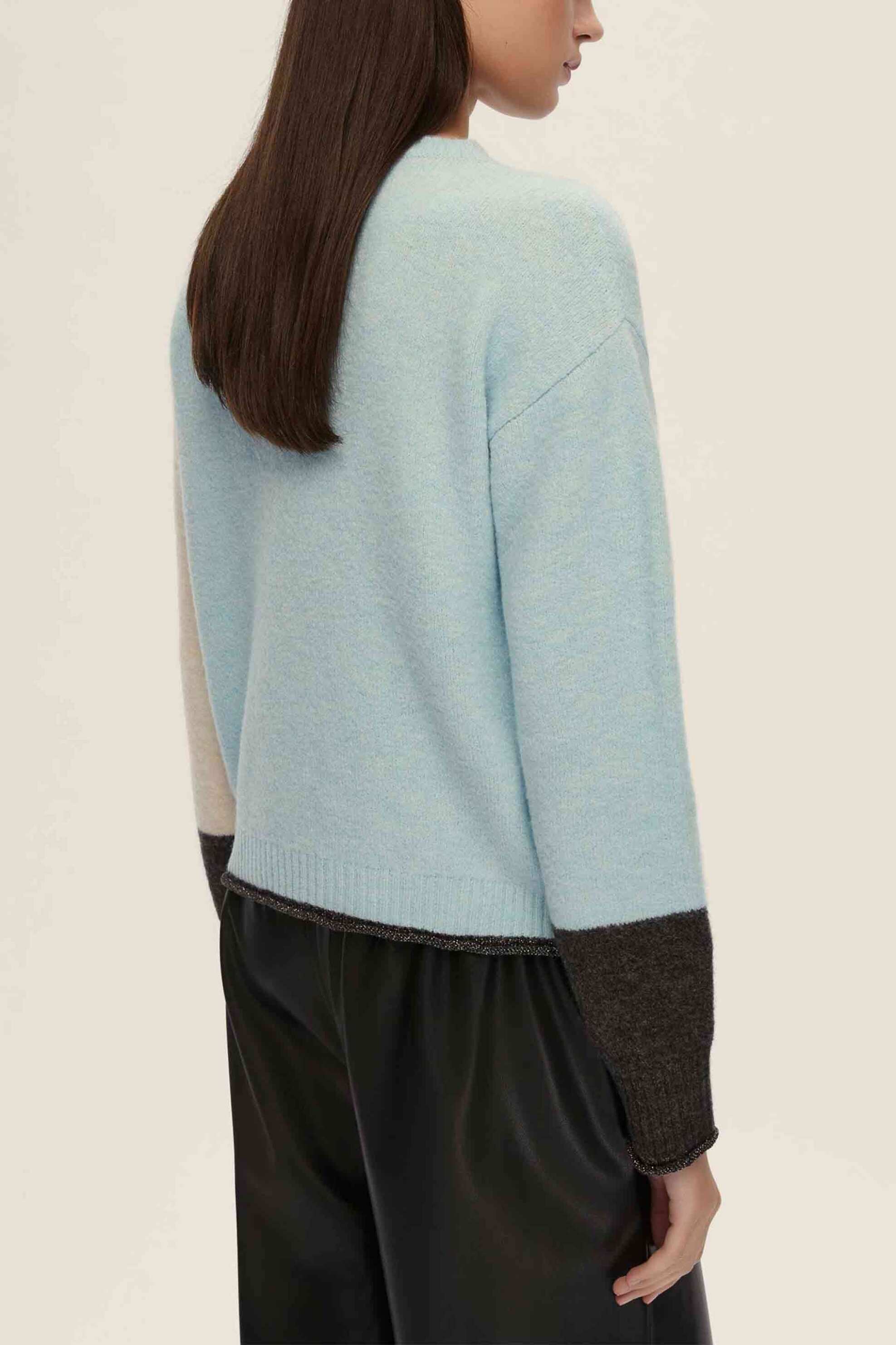 Emme by Marella γυναικεία πλεκτή μπλούζα με lurex λεπτομέρεια "Editor" - 2525366302200 Μπλε Ανοιχτό φωτογραφία