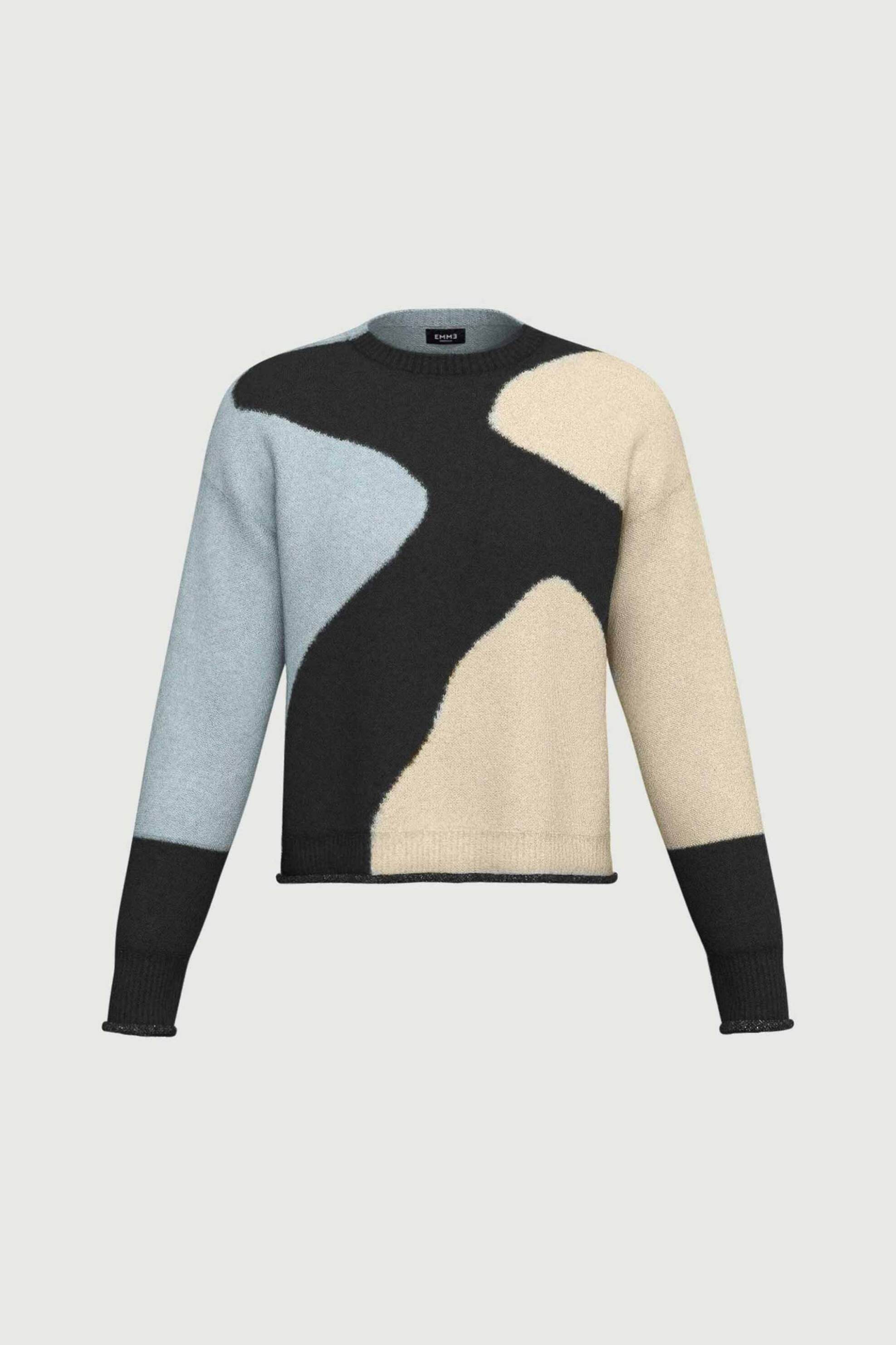 Emme by Marella γυναικεία πλεκτή μπλούζα με lurex λεπτομέρεια "Editor" - 2525366302200 Μπλε Ανοιχτό φωτογραφία