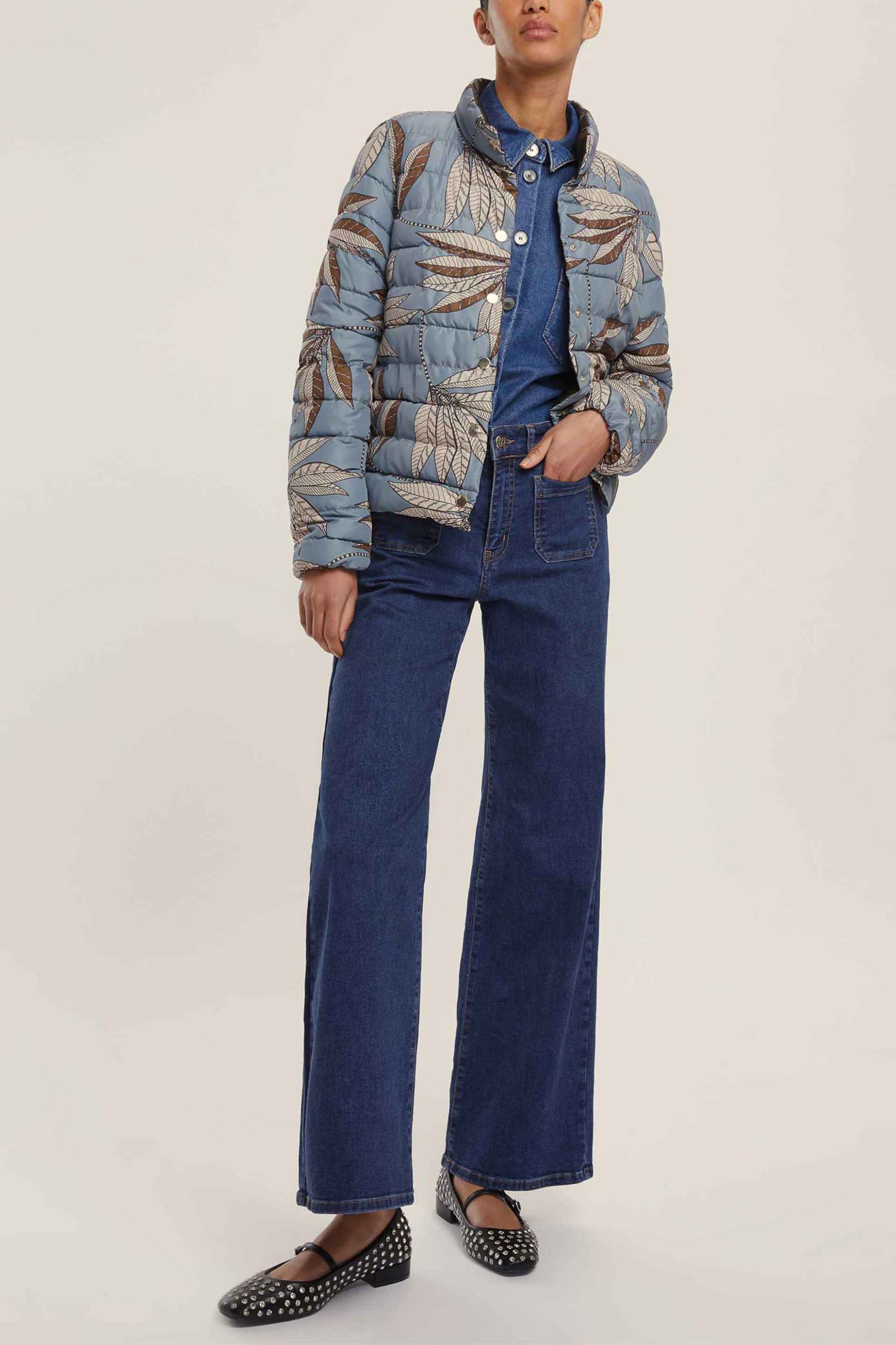 Emme by Marella γυναικείο μπουφάν καπιτονέ διπλής όψης "Rampa" - 2525486081200 Γαλάζιο φωτογραφία