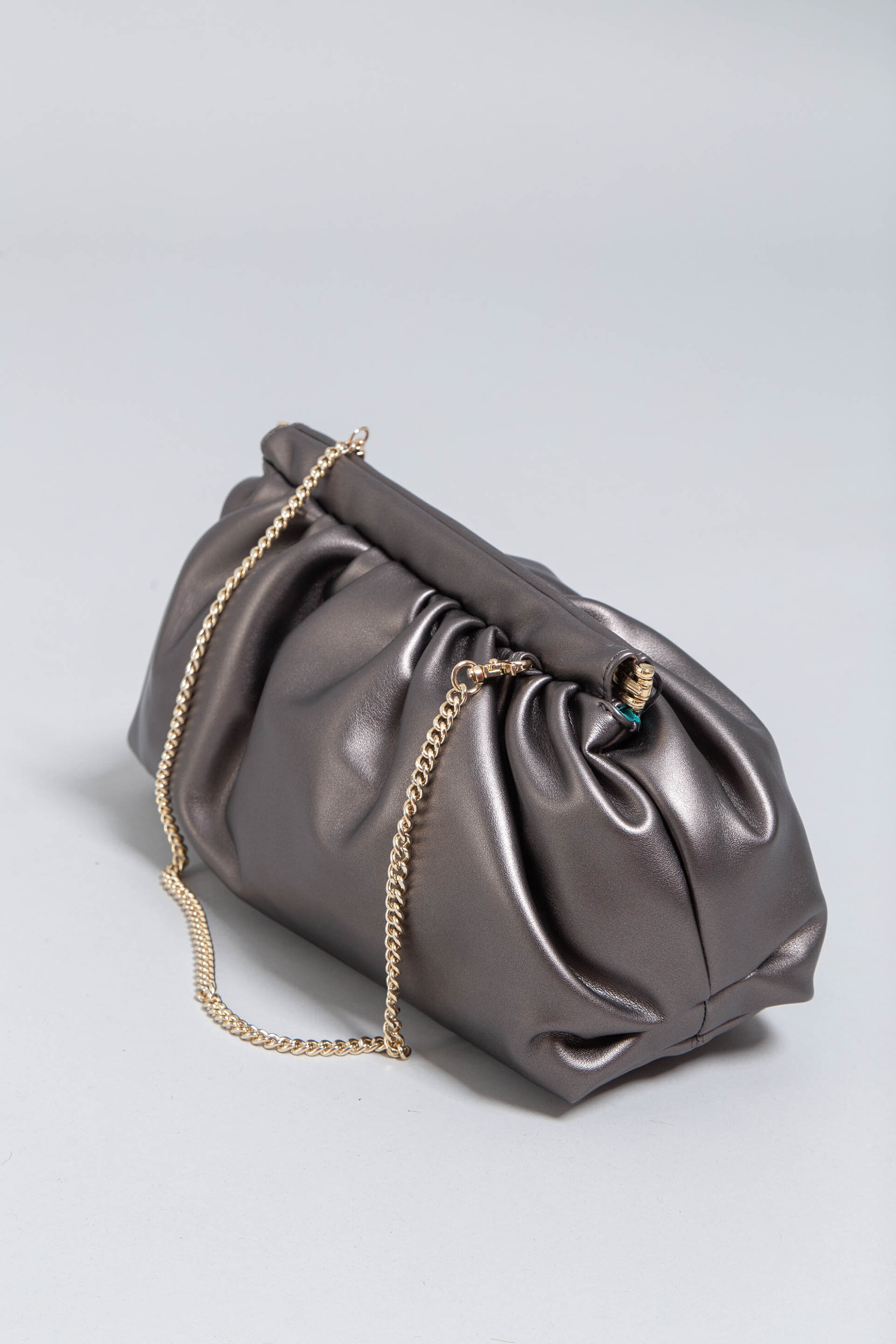 Emme by Marella γυναικεία τσάντα ώμου faux δέρμα "Gloria" - 2525516032200 Ασημί φωτογραφία