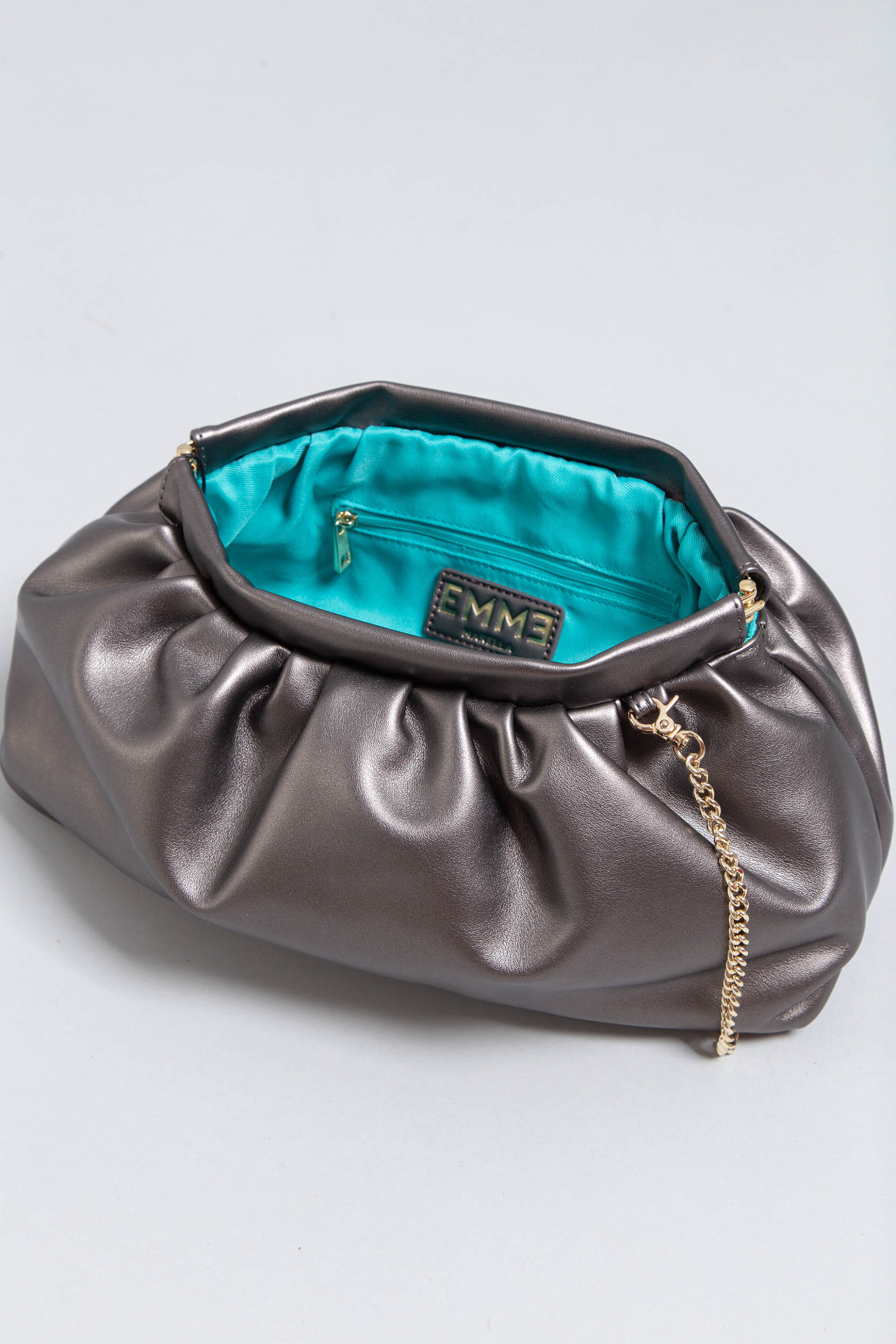 Emme by Marella γυναικεία τσάντα ώμου faux δέρμα "Gloria" - 2525516032200 Ασημί φωτογραφία