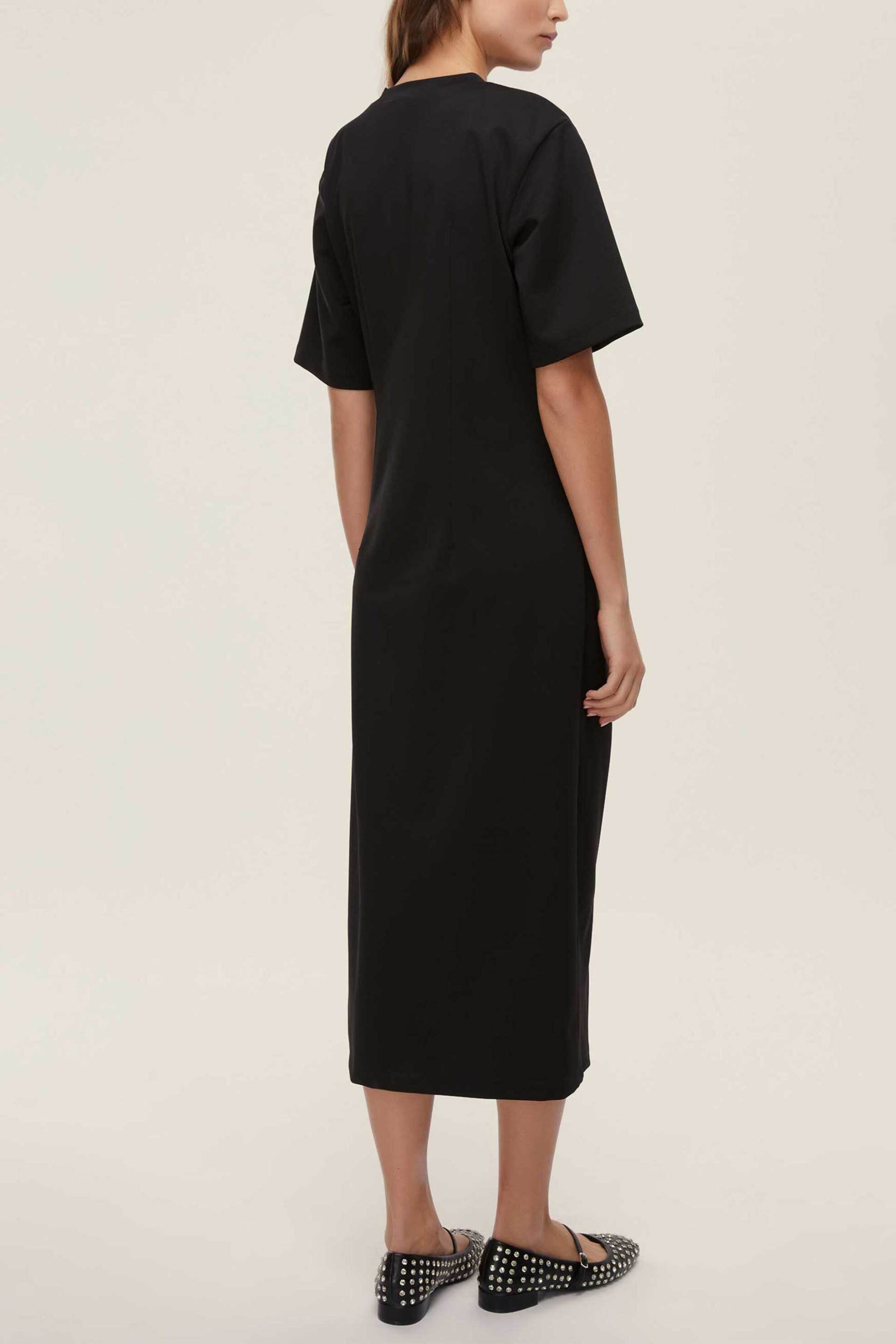 Emme by Marella γυναικείο midi φόρεμα με άνοιγμα μπροστά "Angela" - 2525626011200 Μαύρο φωτογραφία