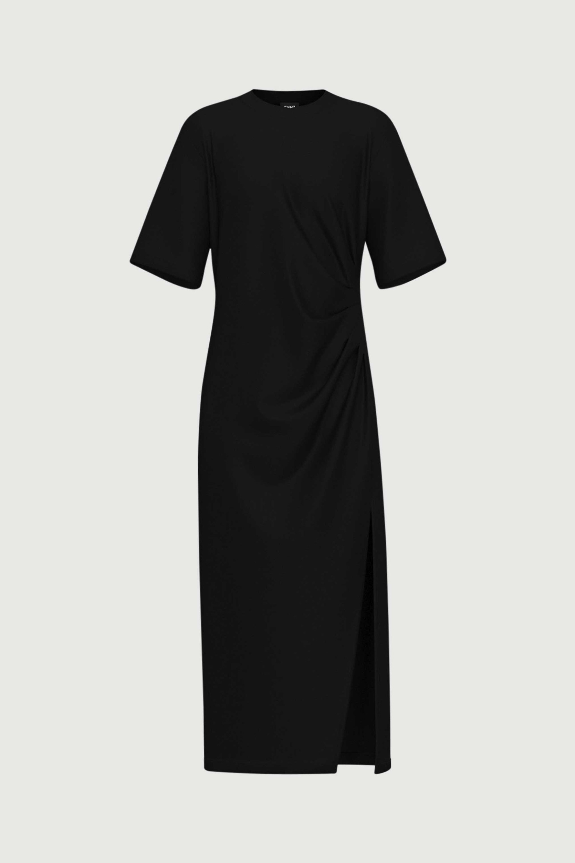 Emme by Marella γυναικείο midi φόρεμα με άνοιγμα μπροστά "Angela" - 2525626011200 Μαύρο φωτογραφία