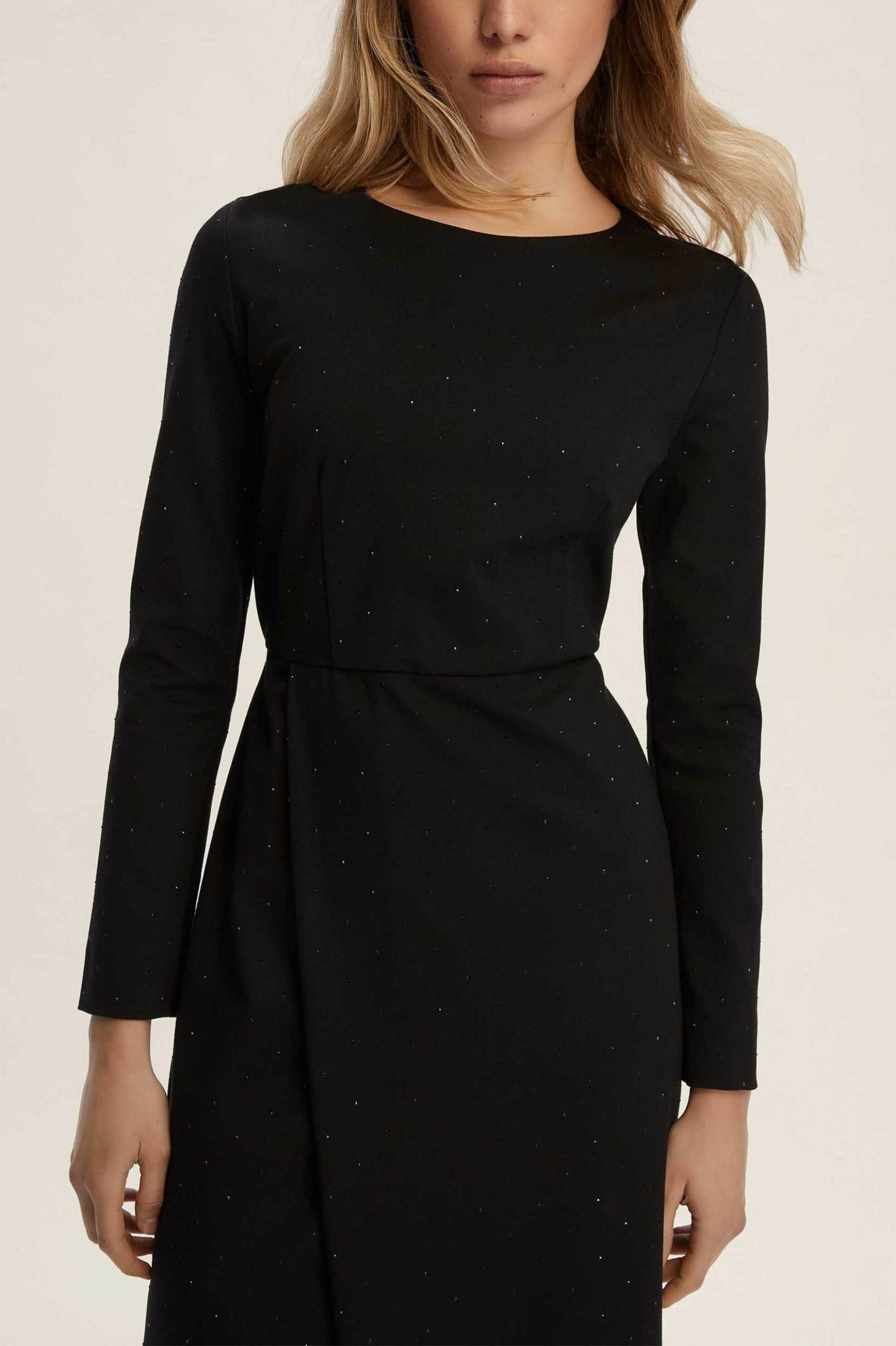 Emme by Marella γυναικείο midi φόρεμα με στρας "Diction" - 2525626012200 Μαύρο φωτογραφία