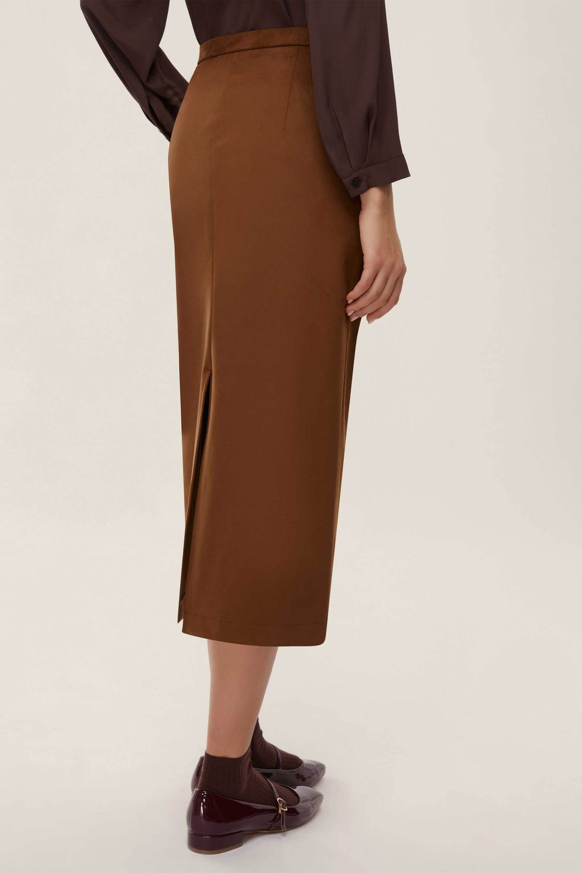 Emme by Marella γυναικεία φούστα pencil "Dritto" - 2525776011200 Καφέ Ανοιχτό φωτογραφία