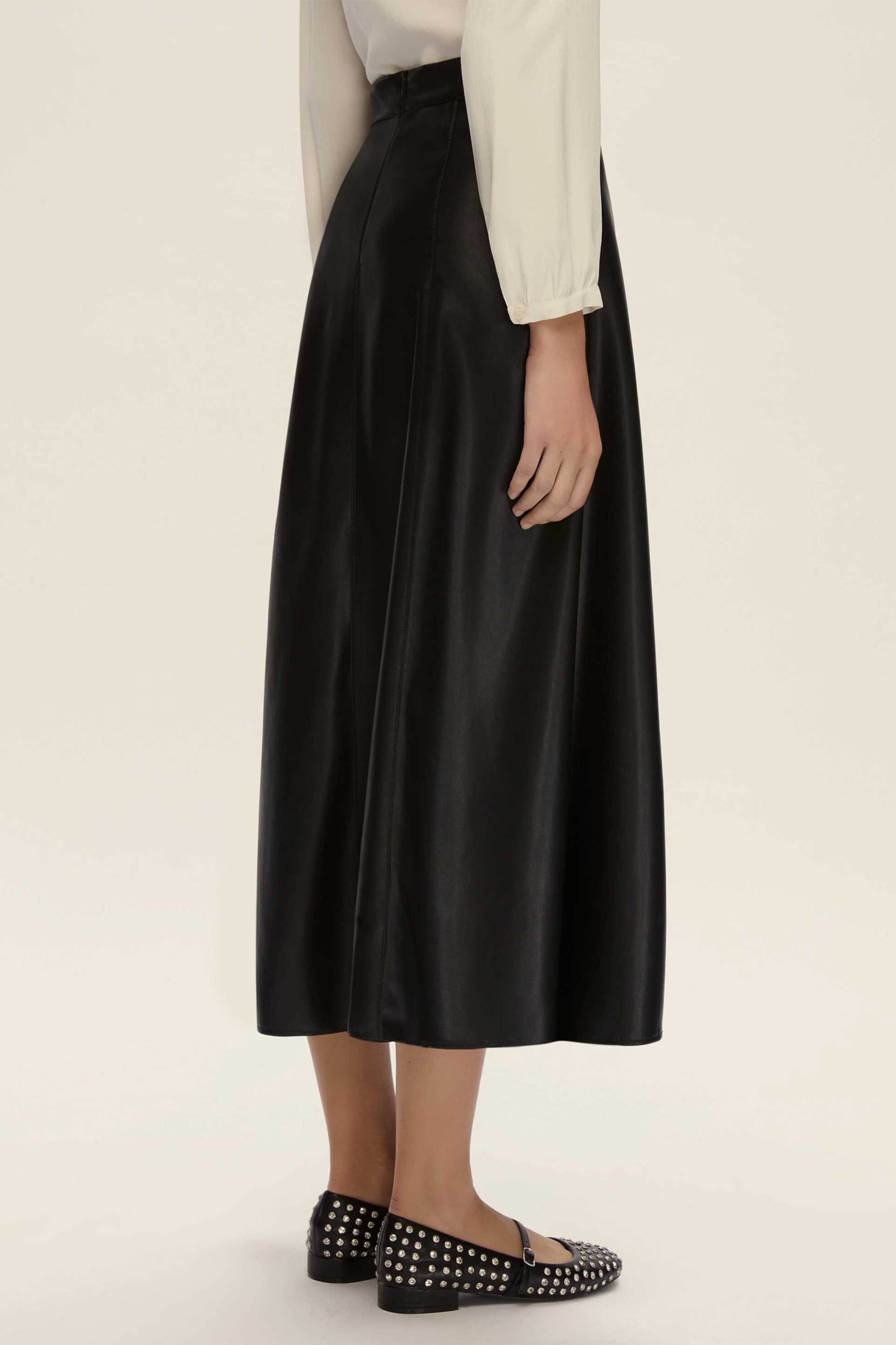 Emme by Marella γυναικεία φούστα από faux δέρμα Flare "Vally" - 2525776022200 Μαύρο φωτογραφία