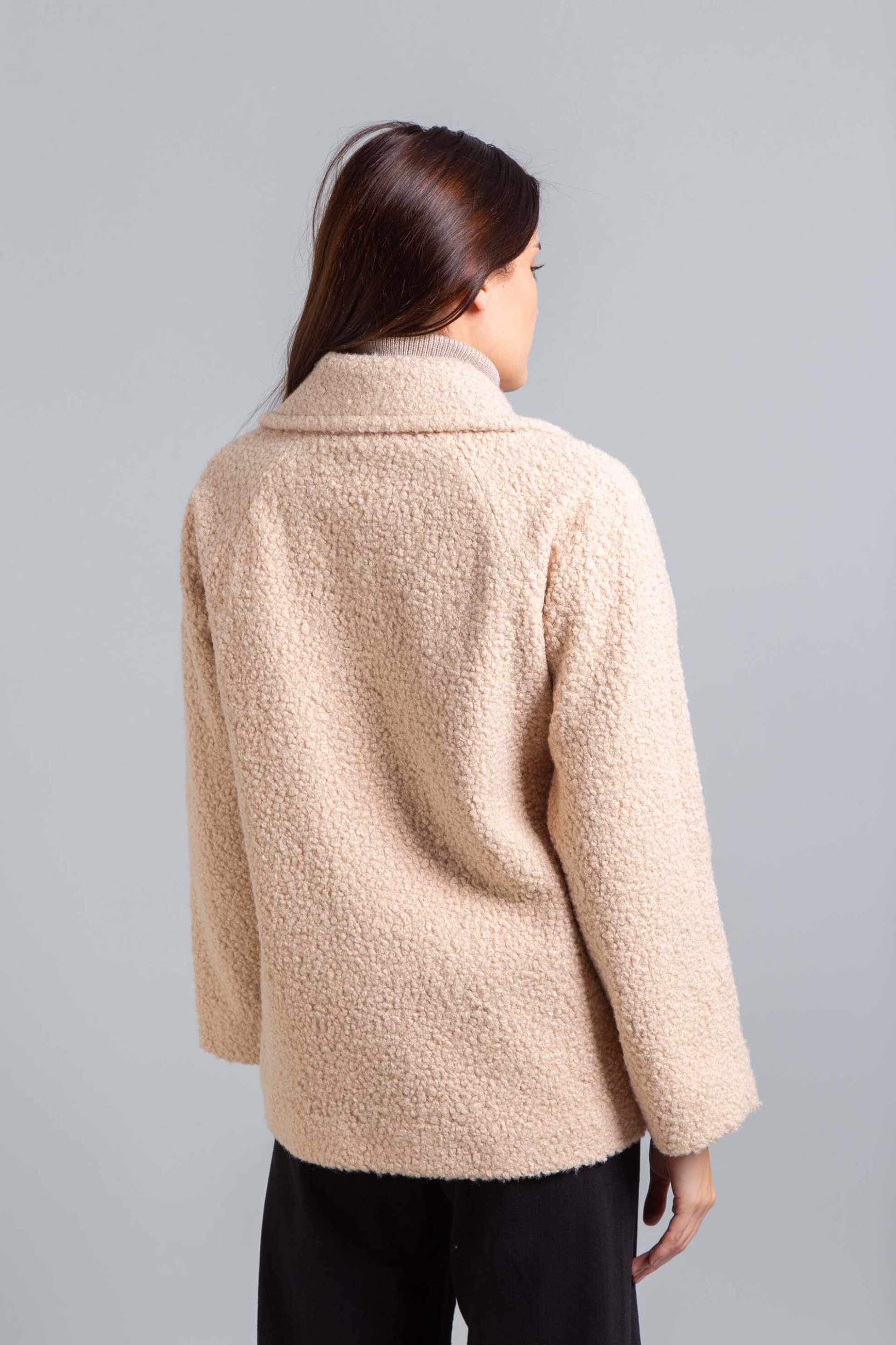 Emme by Marella γυναικείο jacket μπουκλέ "Accorto" - 2525906061200 Εκρού φωτογραφία