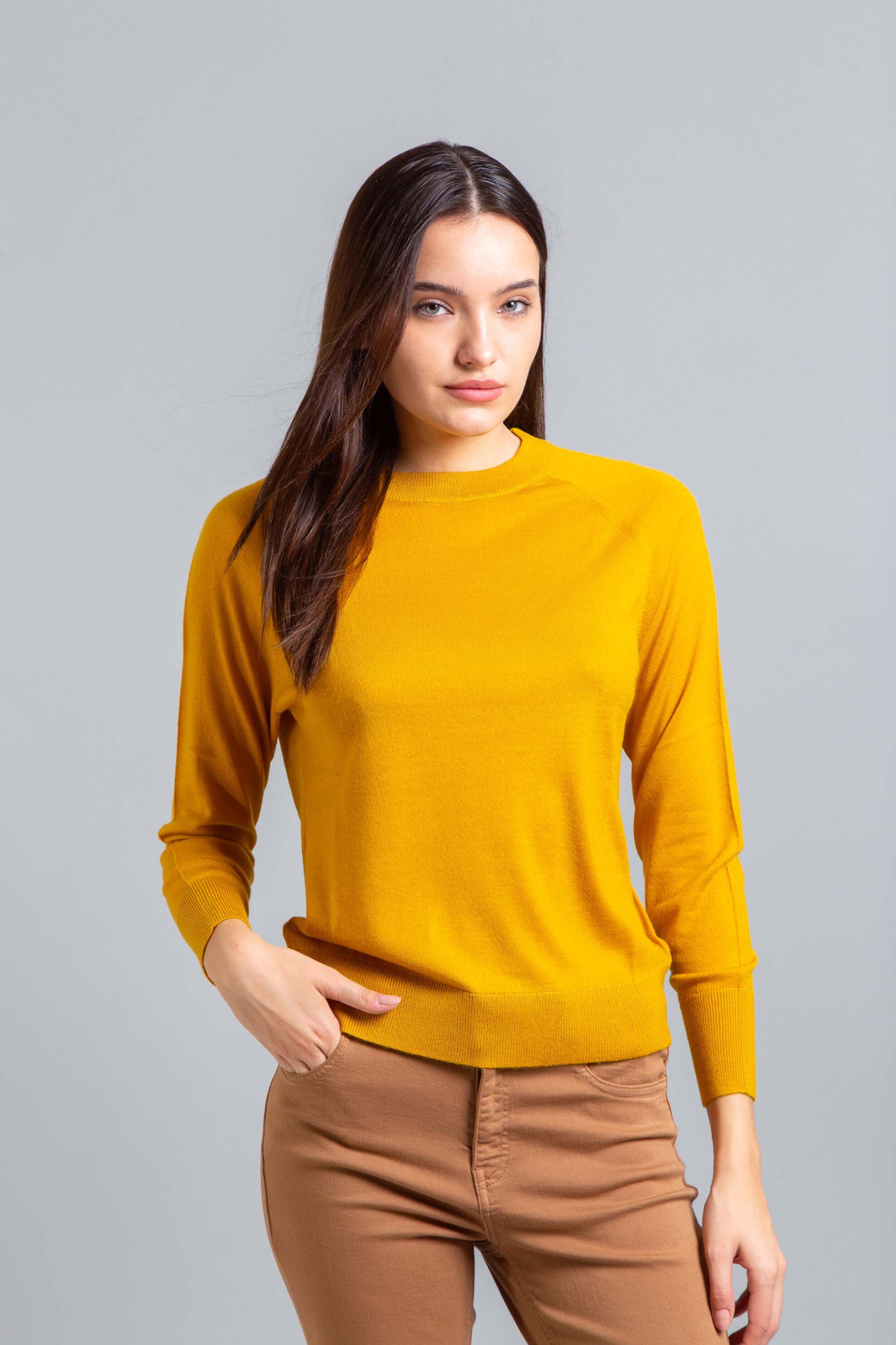 EMME Emme by Marella γυναικεία πλεκτή μπλούζα - 2525366372200 Μουσταρδί