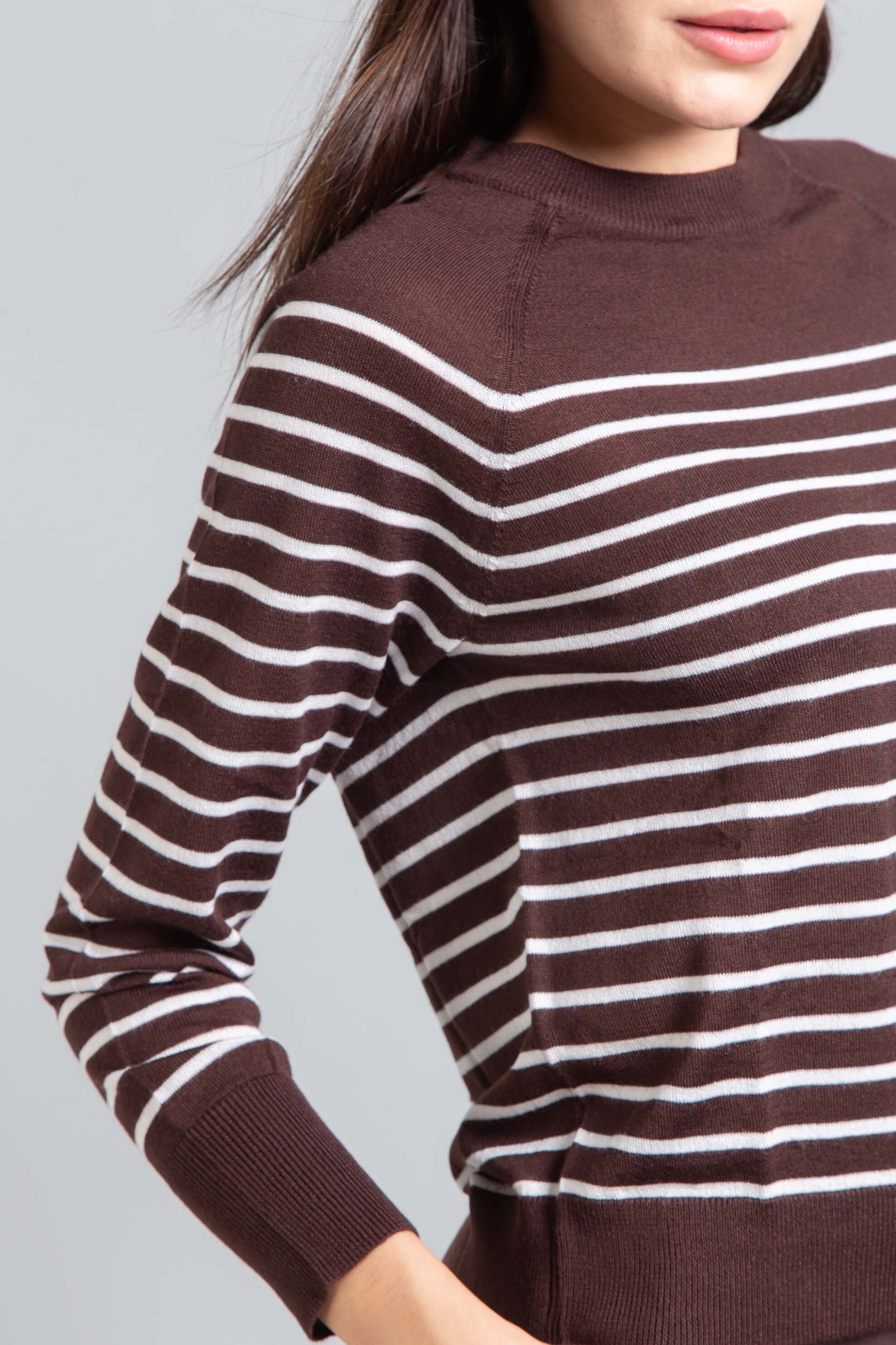 Emme by Marella γυναικεία πλεκτή μπλούζα - 2525366372200 Καφέ Σκούρο φωτογραφία