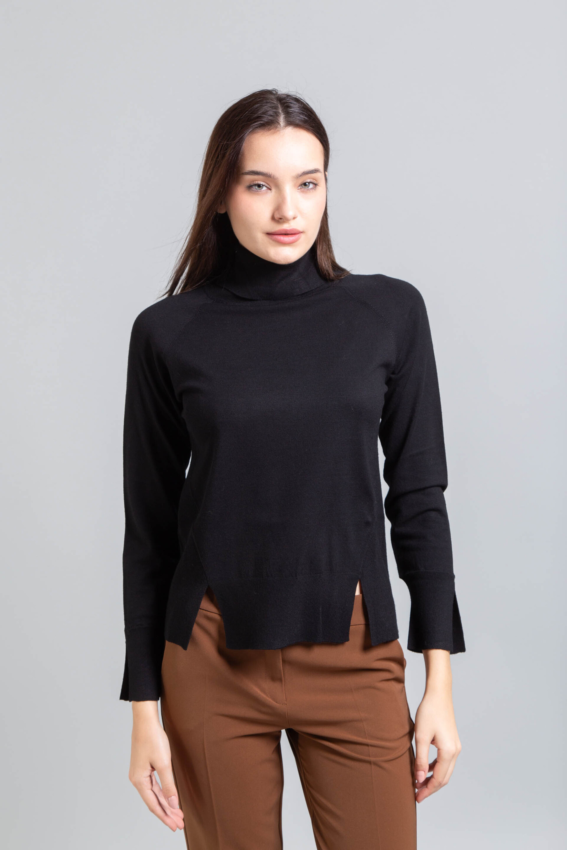 Emme by Marella γυναικεία πλεκτή μπλούζα ζιβάγκο - 2525366132200 Μαύρο φωτογραφία