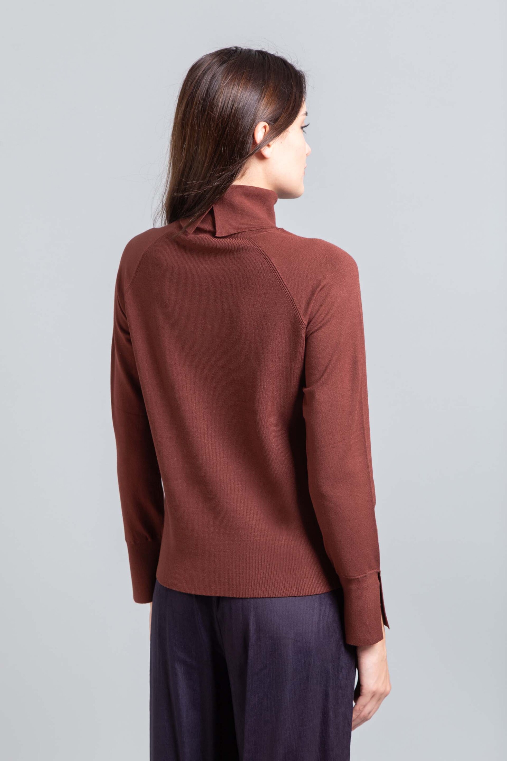 Emme by Marella γυναικεία πλεκτή μπλούζα ζιβάγκο - 2525366132200 Μπορντό φωτογραφία