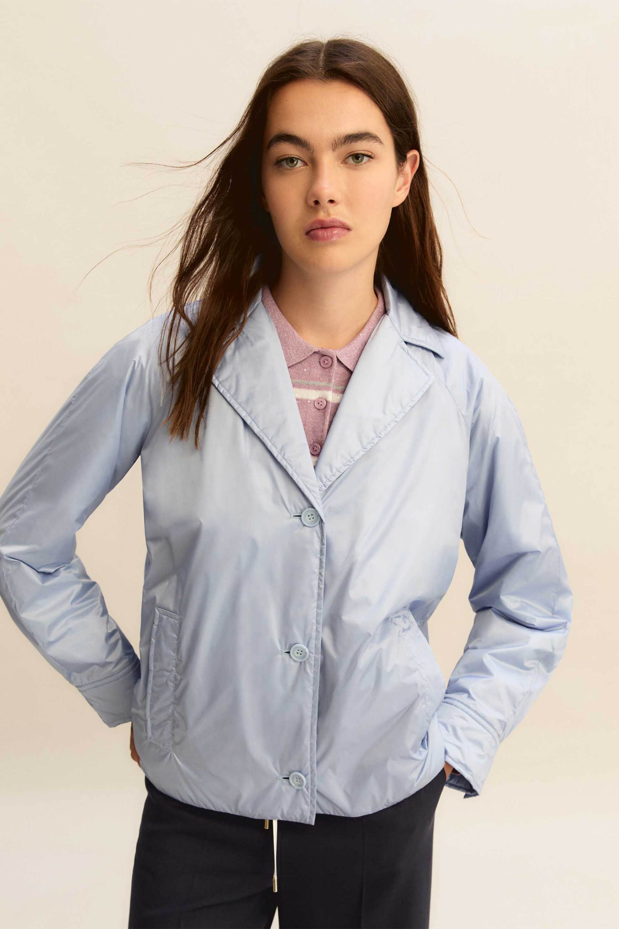 EMME Emme by Marella γυναικείο jacket αδιάβροχο - 2615021021 Μπλε Ανοιχτό