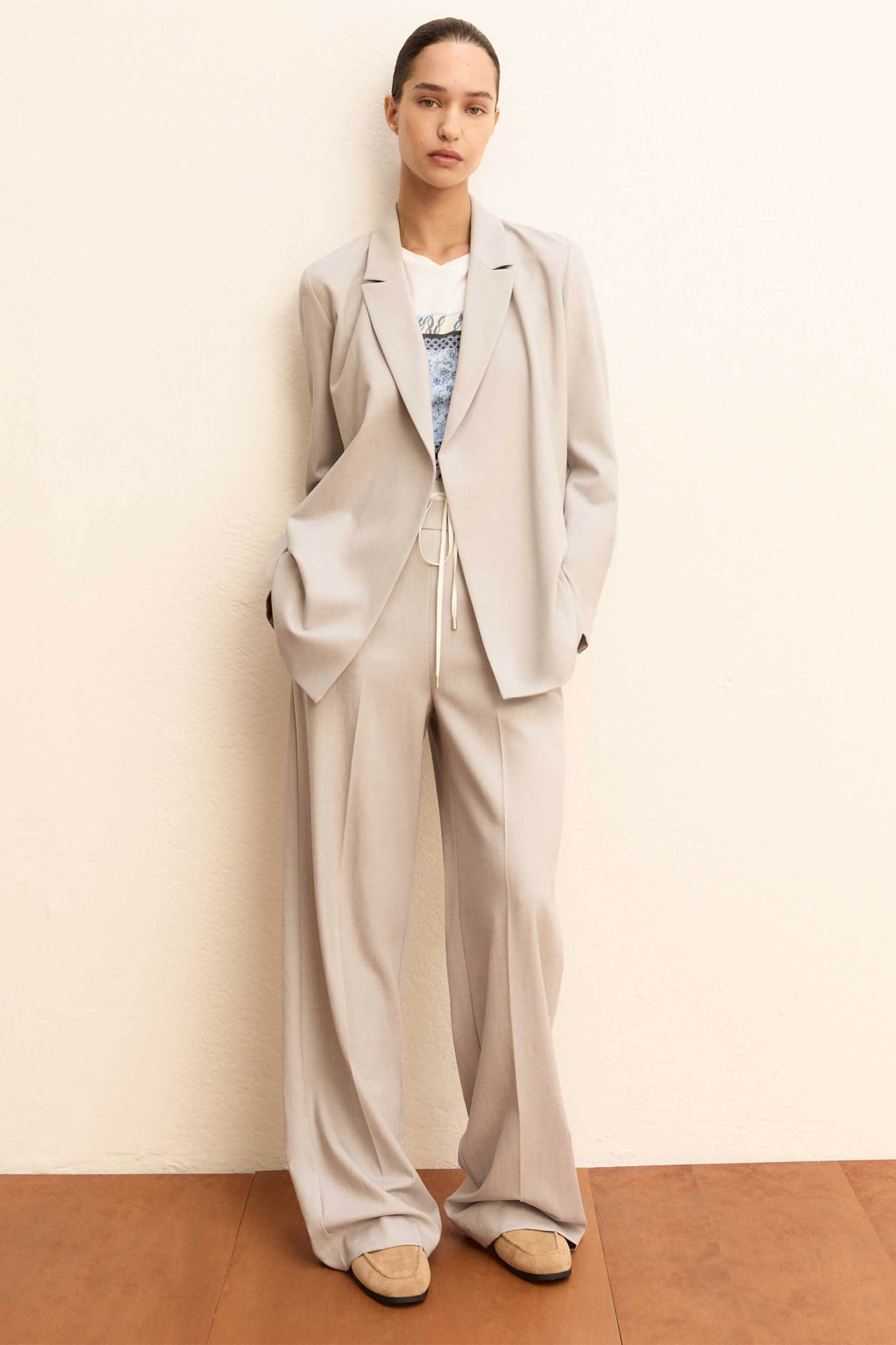 Emme by Marella γυναικείο σακάκι "Emmcentro" - 2615041071 Γκρι Ανοιχτό