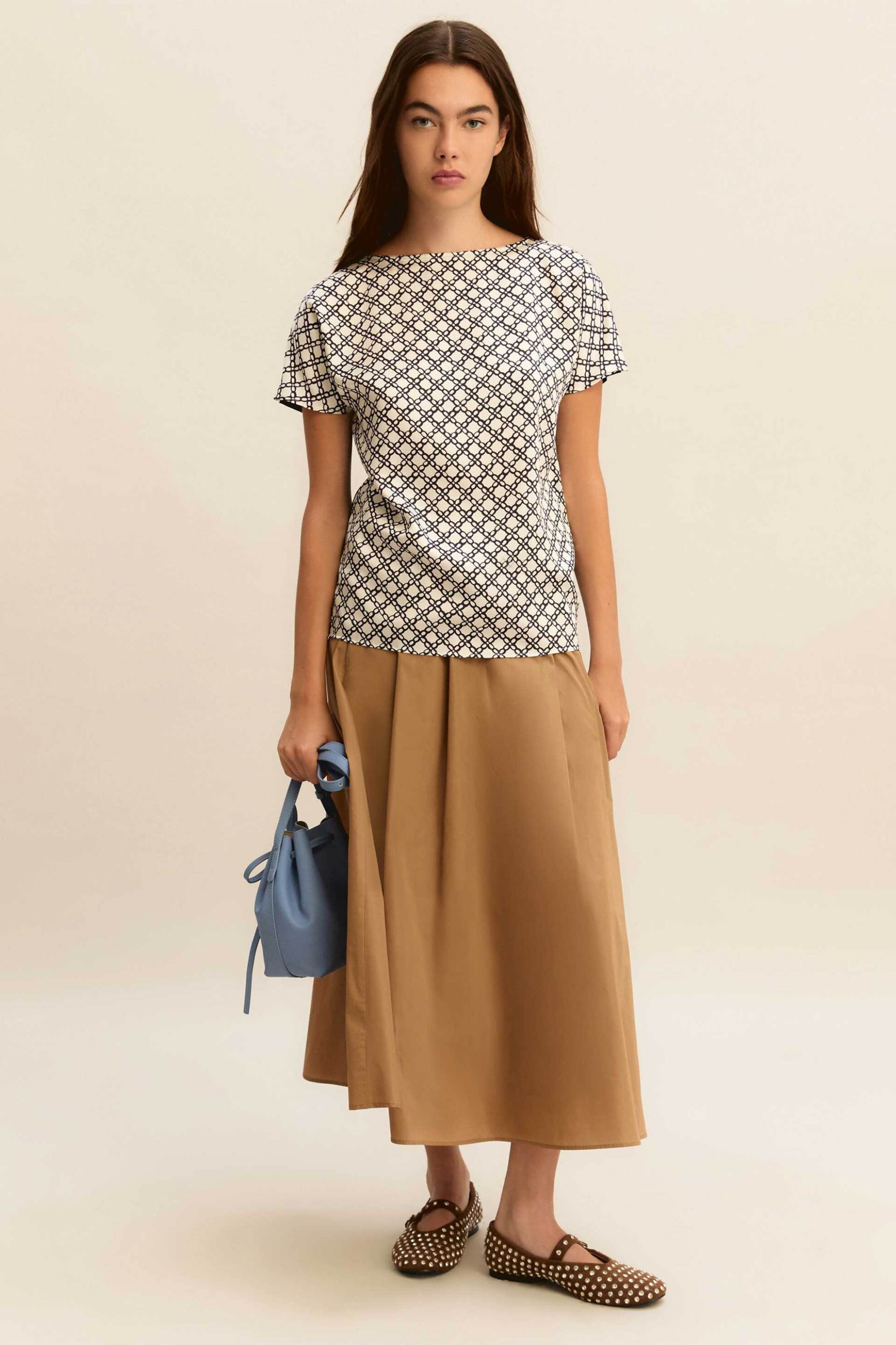 EMME Emme by Marella γυναικεία μπλούζα με all-over print "Emmsansa" - 2615111071 Λευκό - 2
