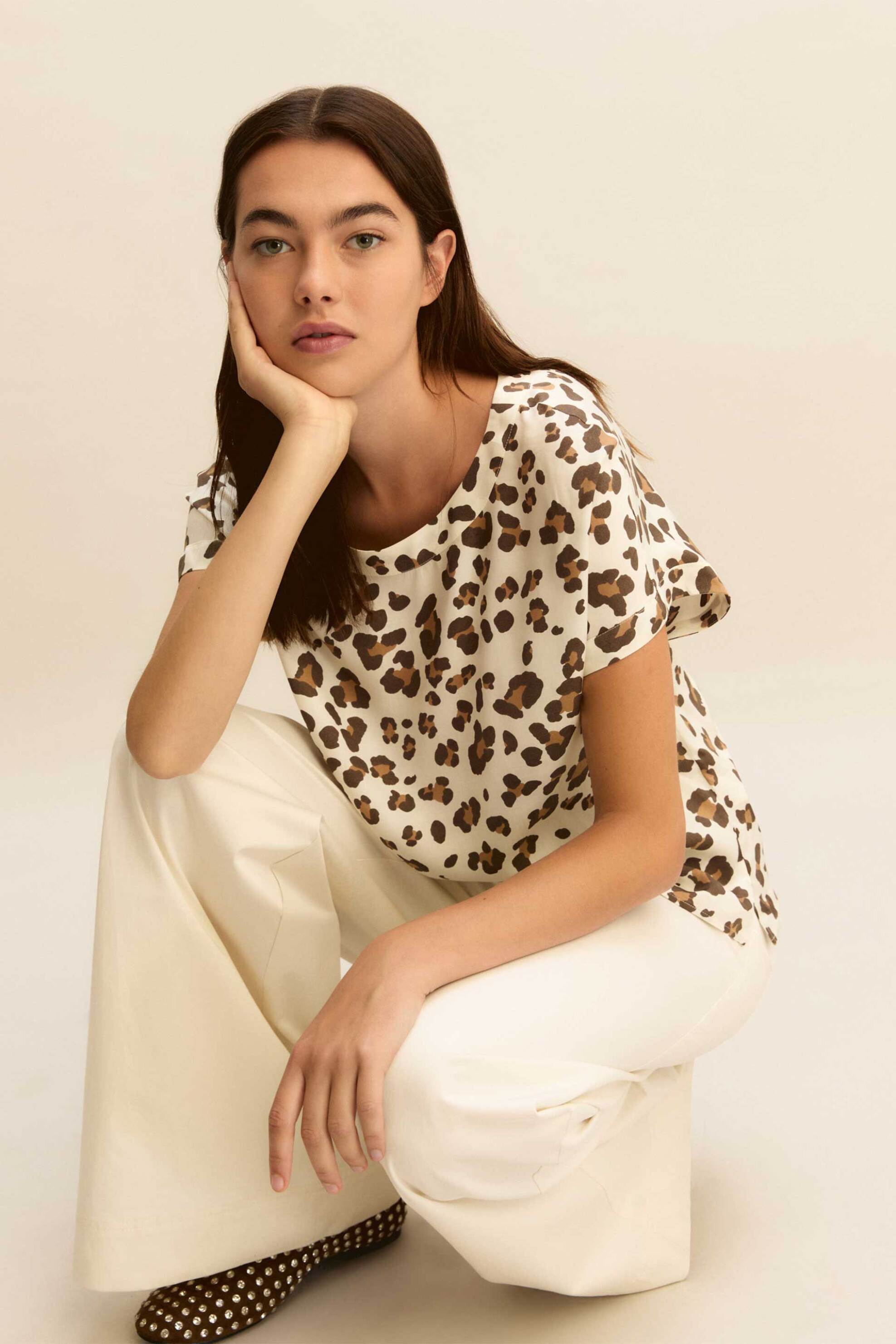 Emme by Marella γυναικεία μπλούζα με all-over print "Emmrane" - 2615111211 Λευκό