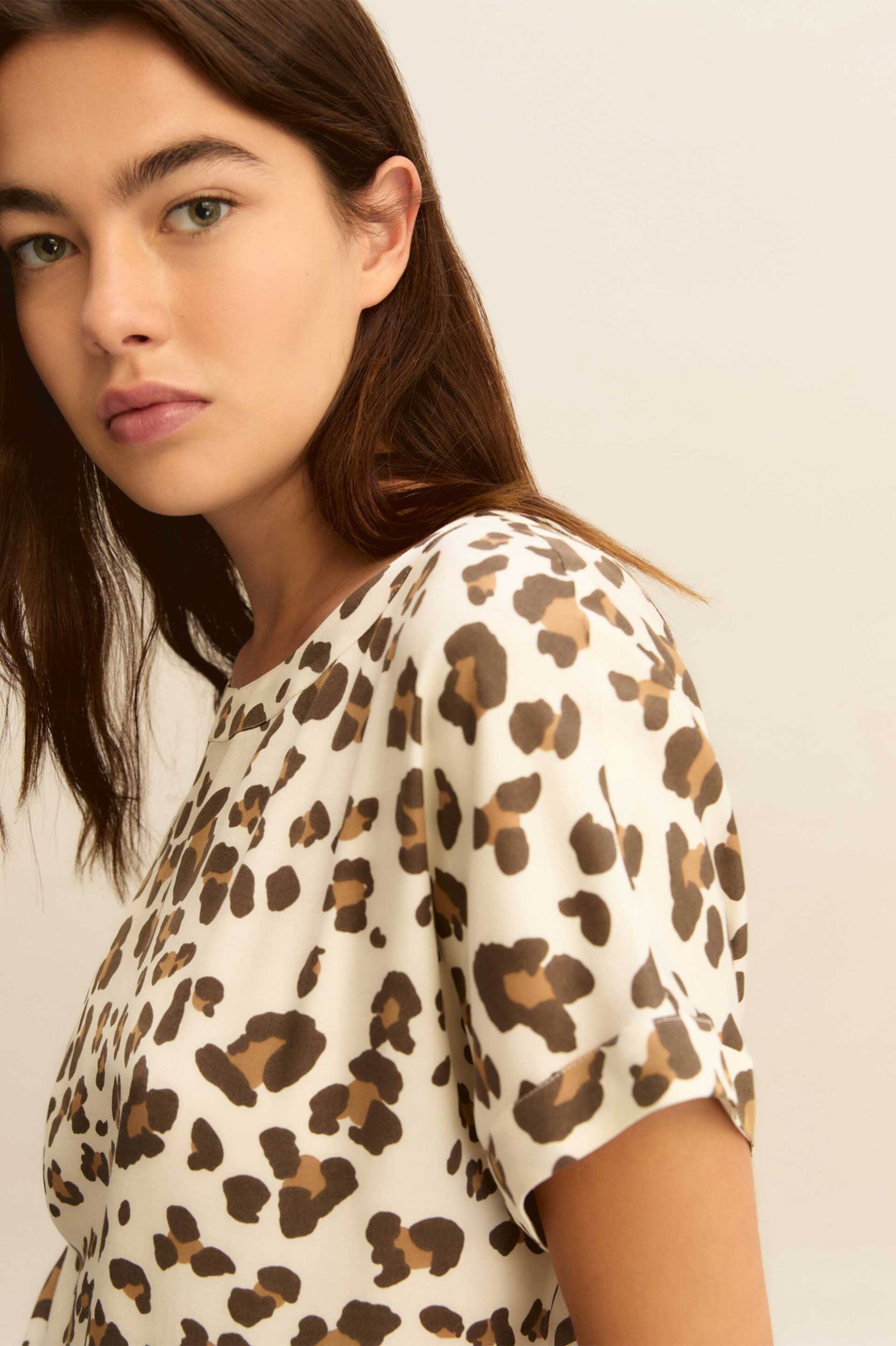 EMME Emme by Marella γυναικεία μπλούζα με all-over print "Emmrane" - 2615111211 Λευκό - 2