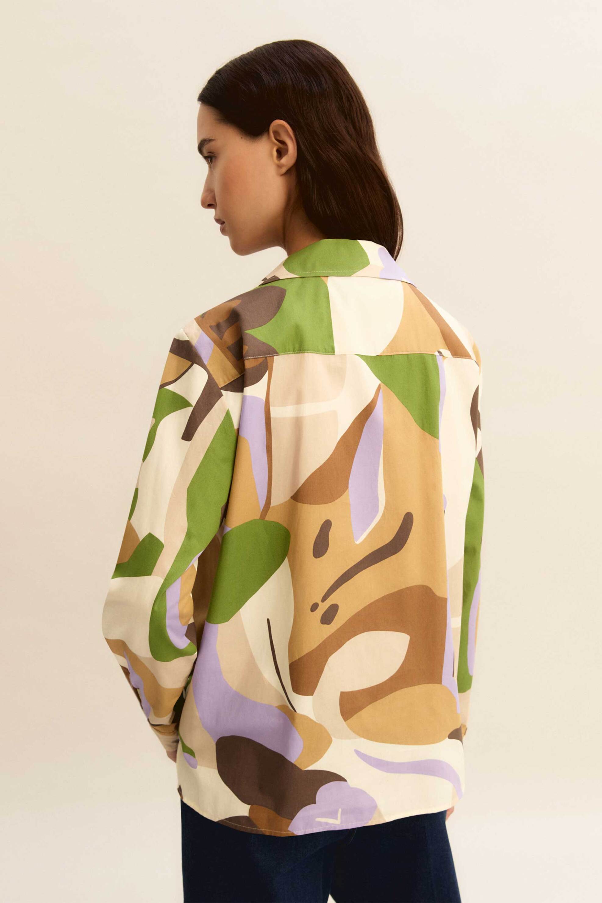 EMME Emme by Marella γυναικεία μπλούζα με all-over print "Emmpontile" - 2615111221 Μπεζ - 3