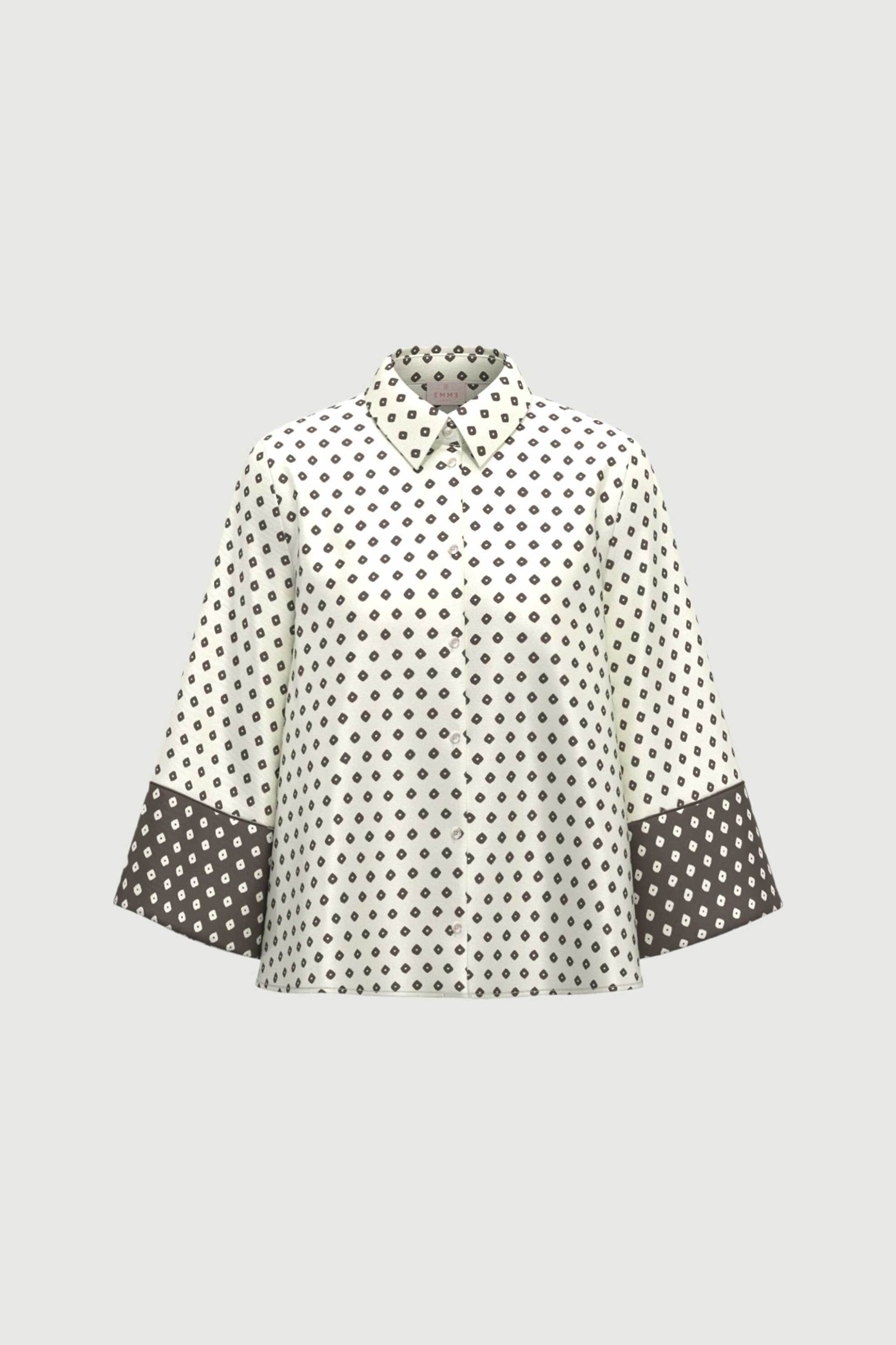 Emme by Marella γυναικείο πουκάμισο με all-over print "Emmsevero" - 2615111241 Λευκό φωτογραφία