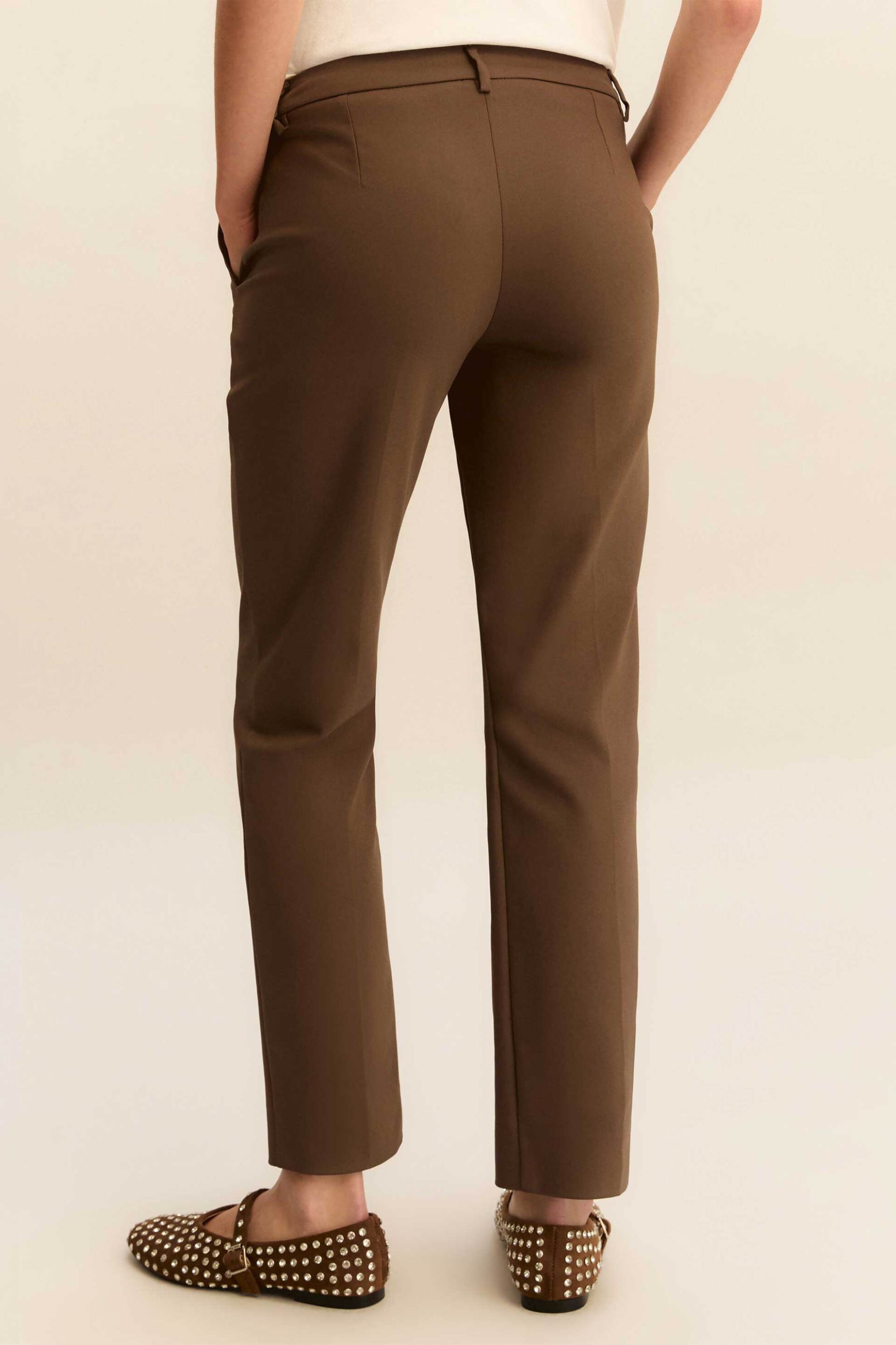 Emme by Marella γυναικείο παντελόνι μονόχρωμο "Emmgatti" - 2615131111 Λαδί φωτογραφία