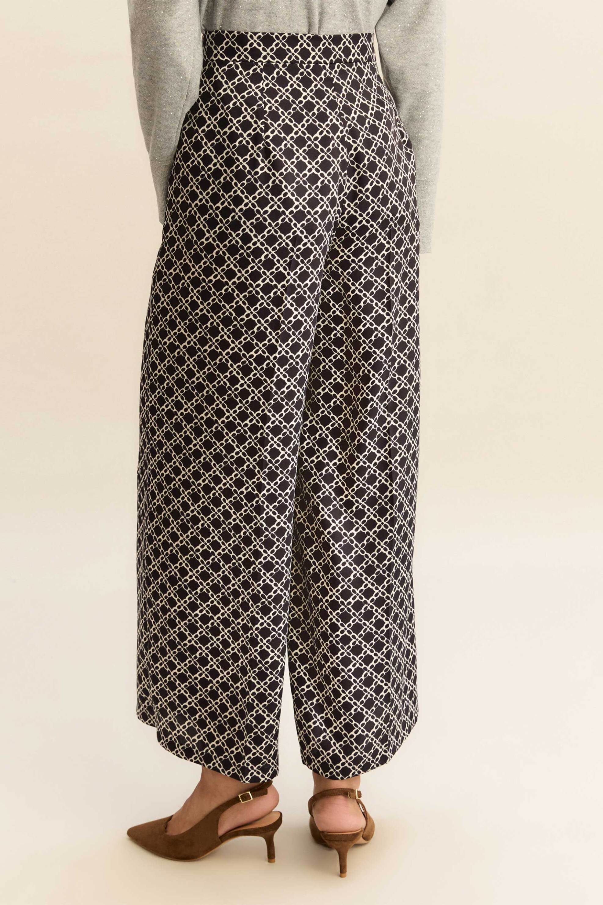 Emme by Marella γυναικείο παντελόνι εμπριμέ "Emmcaraffa" - 2615131131 Μπλε Σκούρο φωτογραφία