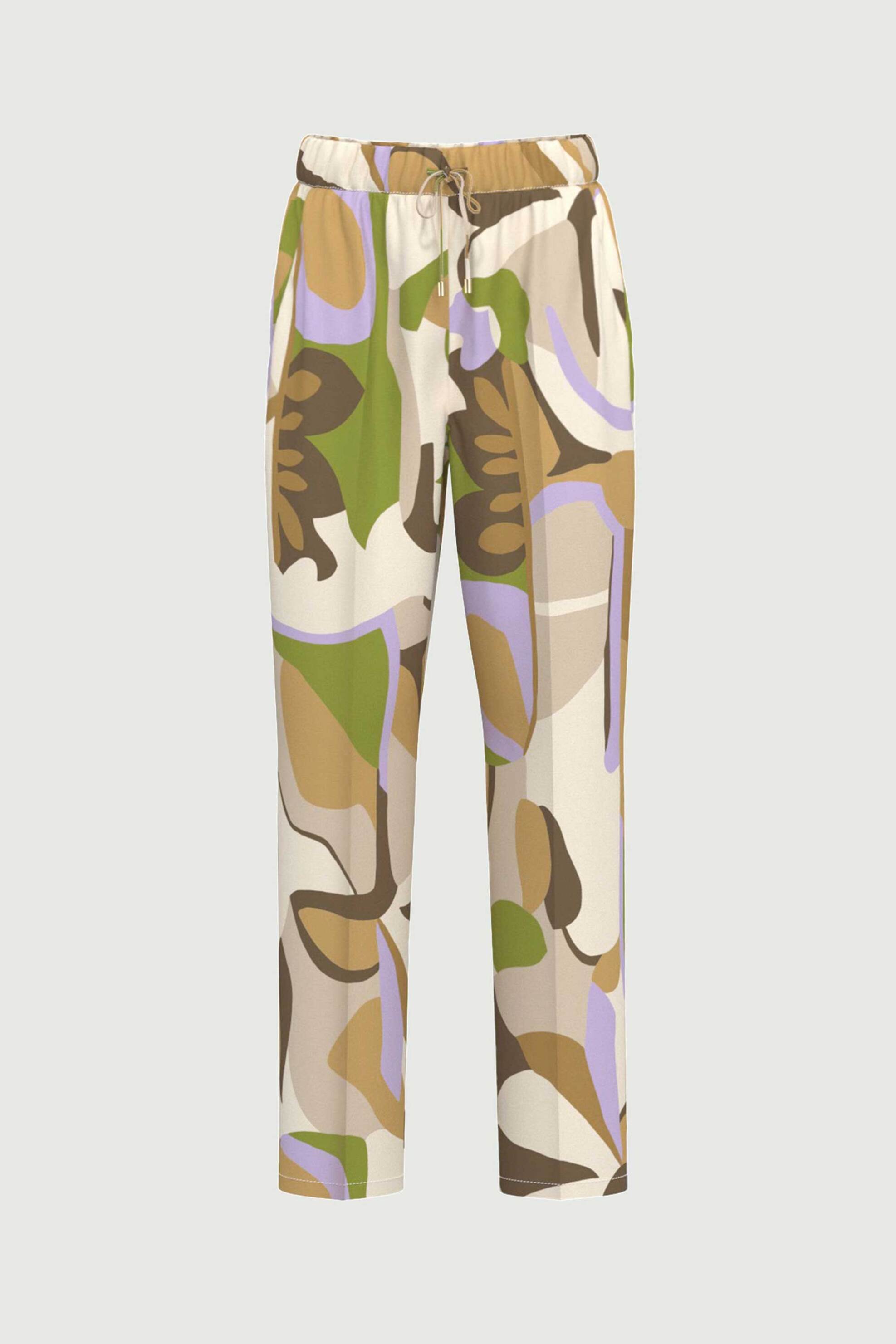 Emme by Marella γυναικείο παντελόνι εμπριμέ "Emmosso" - 2615131211 Μπεζ φωτογραφία