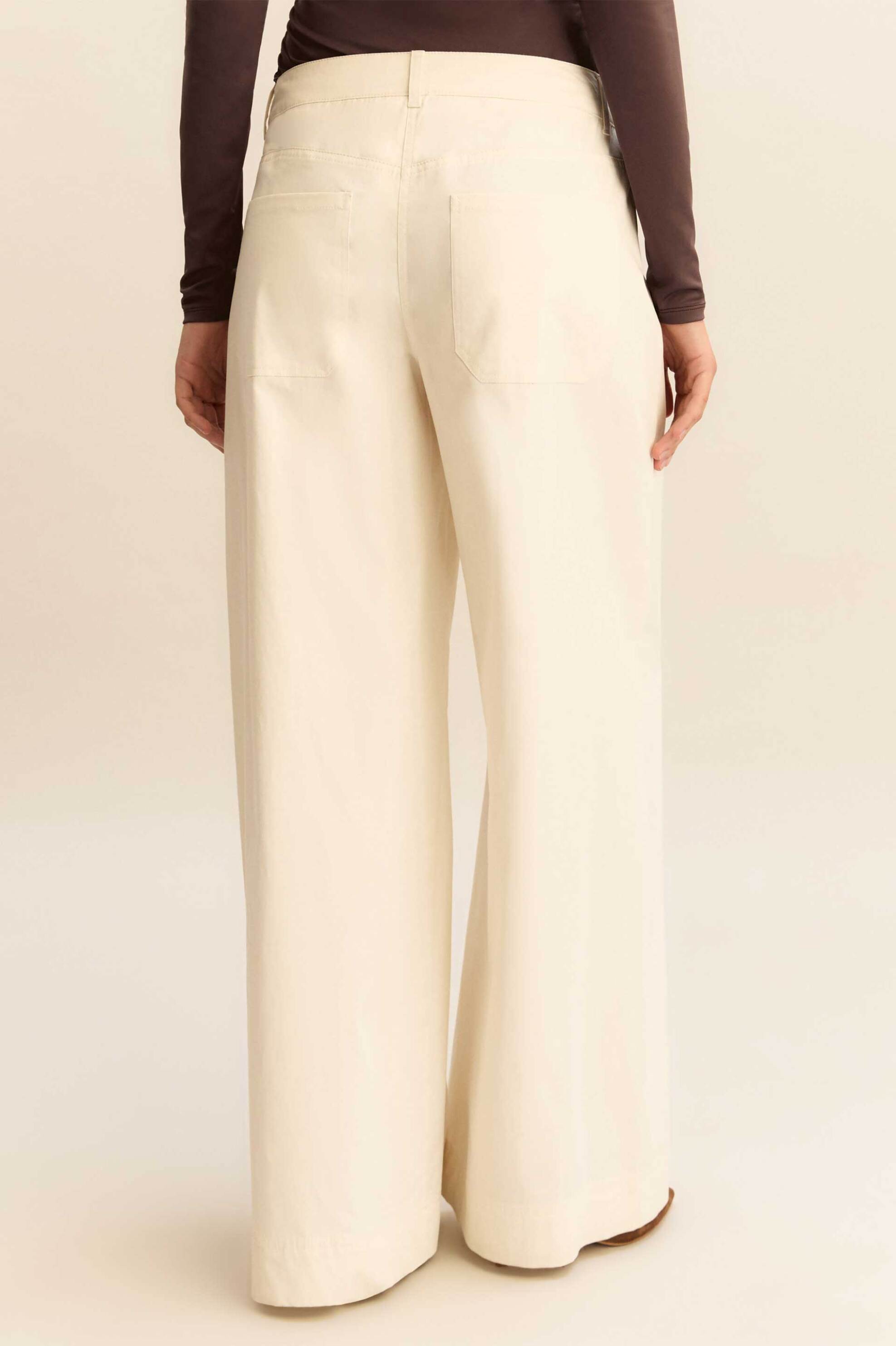 Emme by Marella γυναικείο παντελόνι μονόχρωμο "Emmvacillo" - 2615131231 Λευκό φωτογραφία