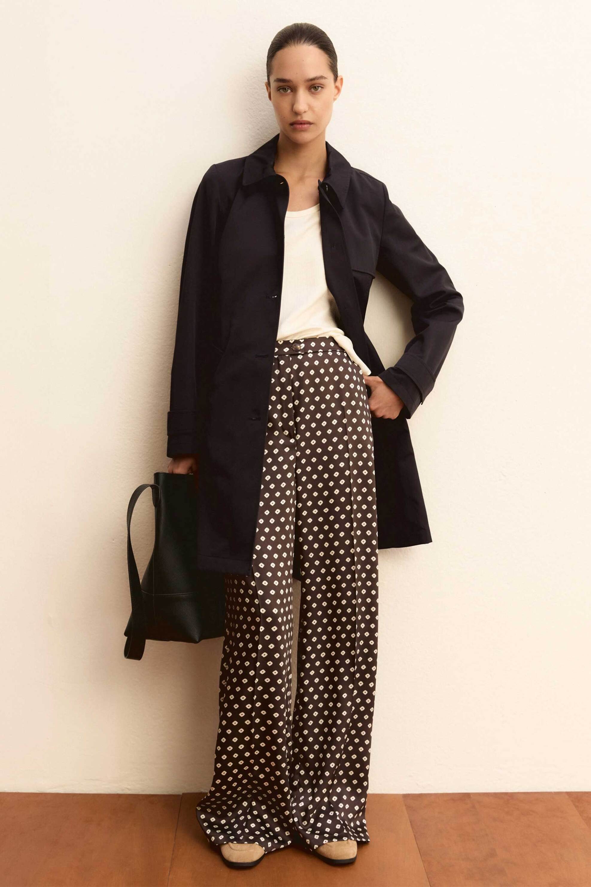 Emme by Marella γυναικείο παντελόνι με εμπριμέ σχέδιο "Emmbaobab" - 2615131241 Λαδί