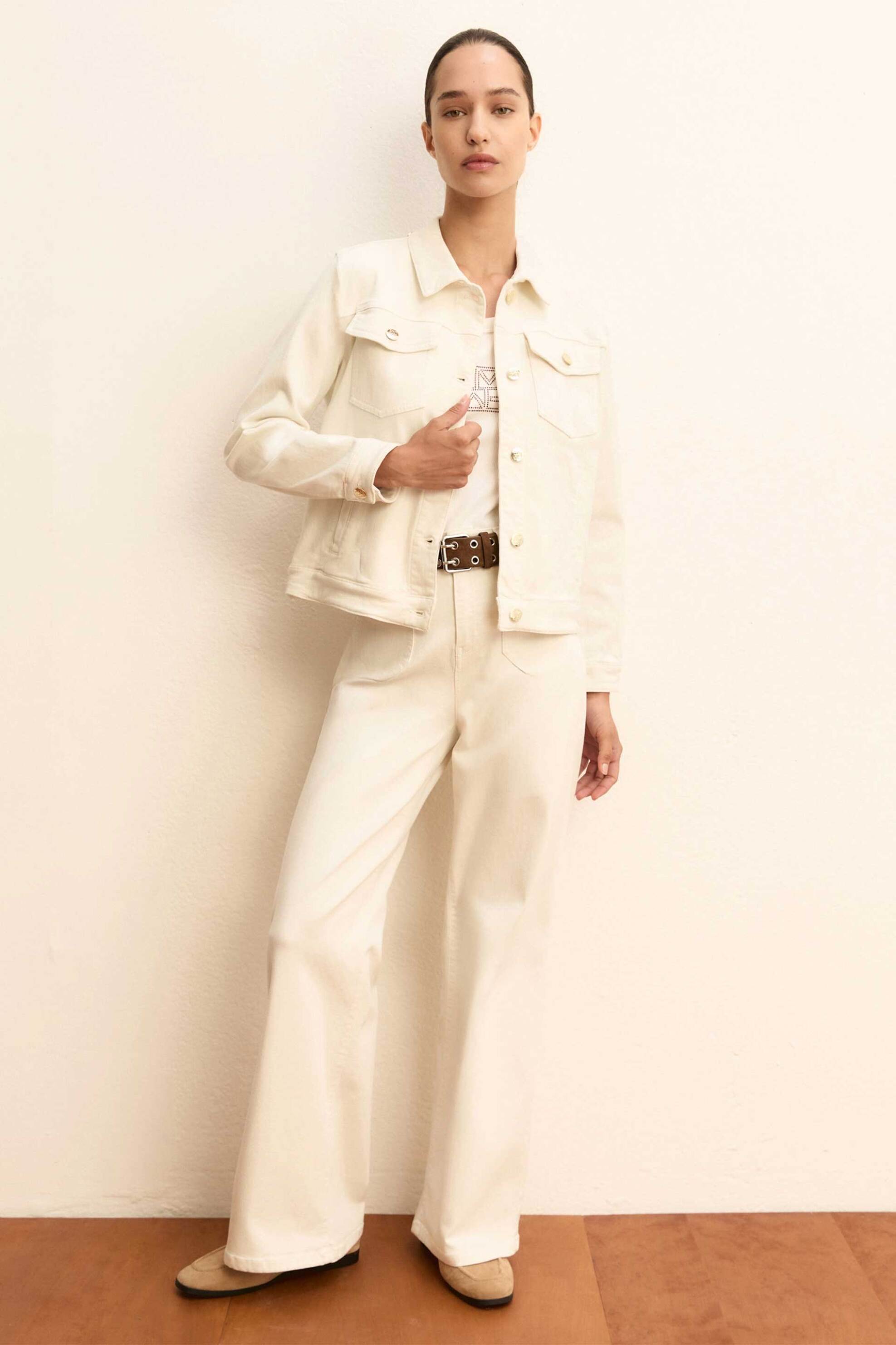 Emme by Marella γυναικείο παντελόνι μονόχρωμο "Emmbaschi" - 2615131251 Λευκό