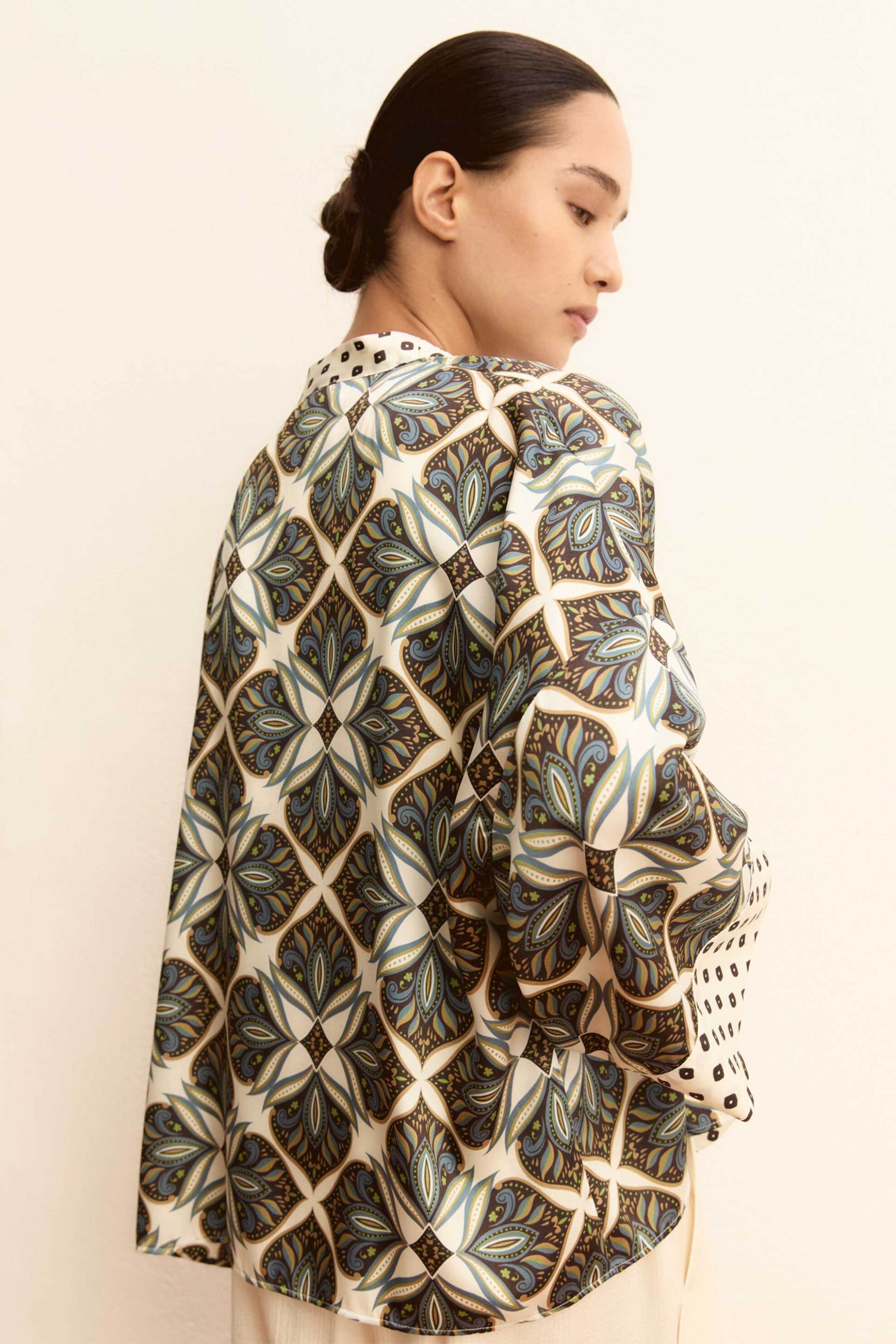 Emme by Marella γυναικείο κιμονό με εμπριμέ σχέδιο "Emmatollo" - 2615191041 Λευκό φωτογραφία