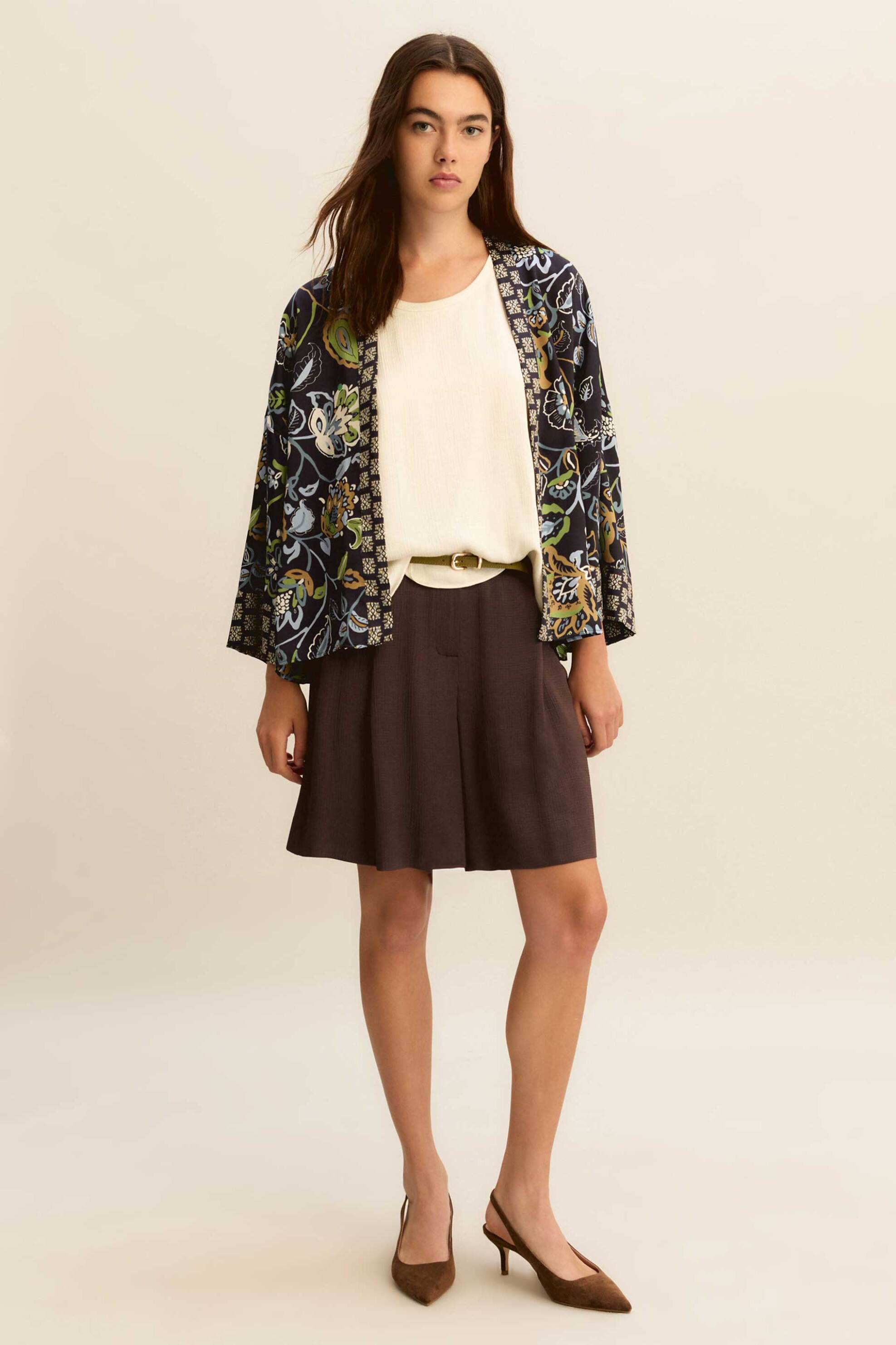 Emme by Marella γυναικείο κιμονό με εμπριμέ σχέδιο "Emmatollo" - 2615191041 Μπλε Σκούρο φωτογραφία