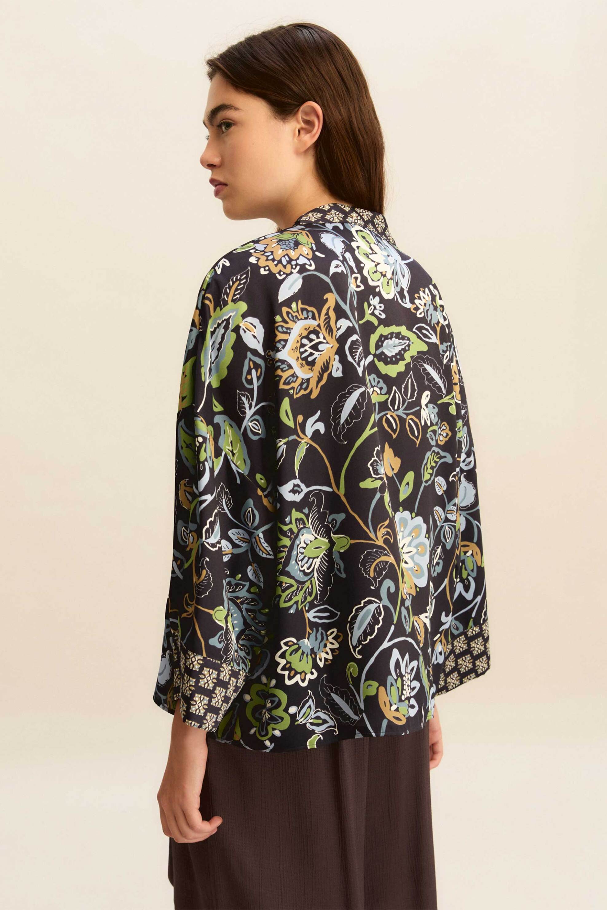 Emme by Marella γυναικείο κιμονό με εμπριμέ σχέδιο "Emmatollo" - 2615191041 Μπλε Σκούρο φωτογραφία