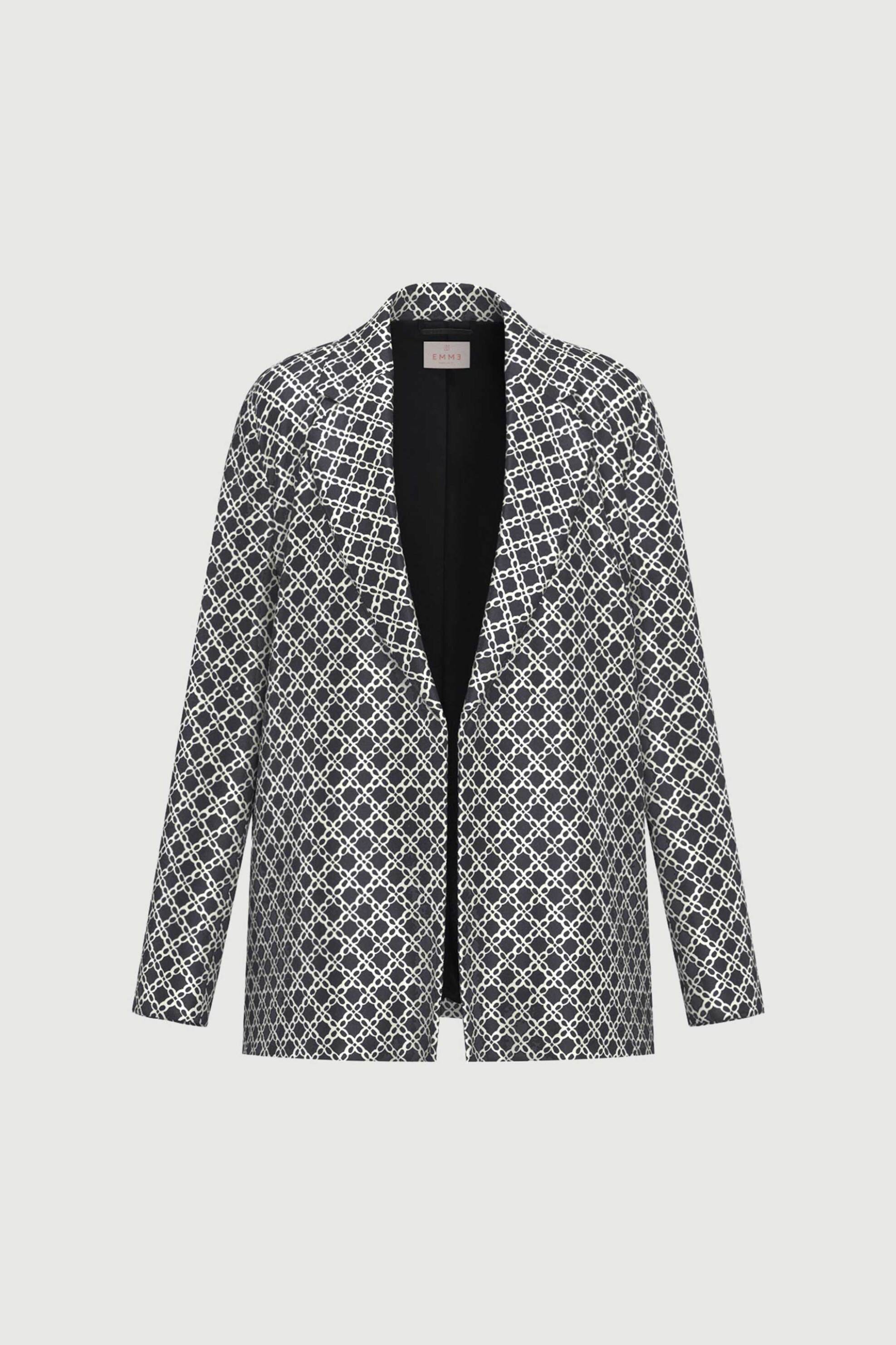 Emme By Marella Γυναικείο Σακάκι με All-Over Print Emmfulmine - 2615041151200 Μπλε Σκούρο
