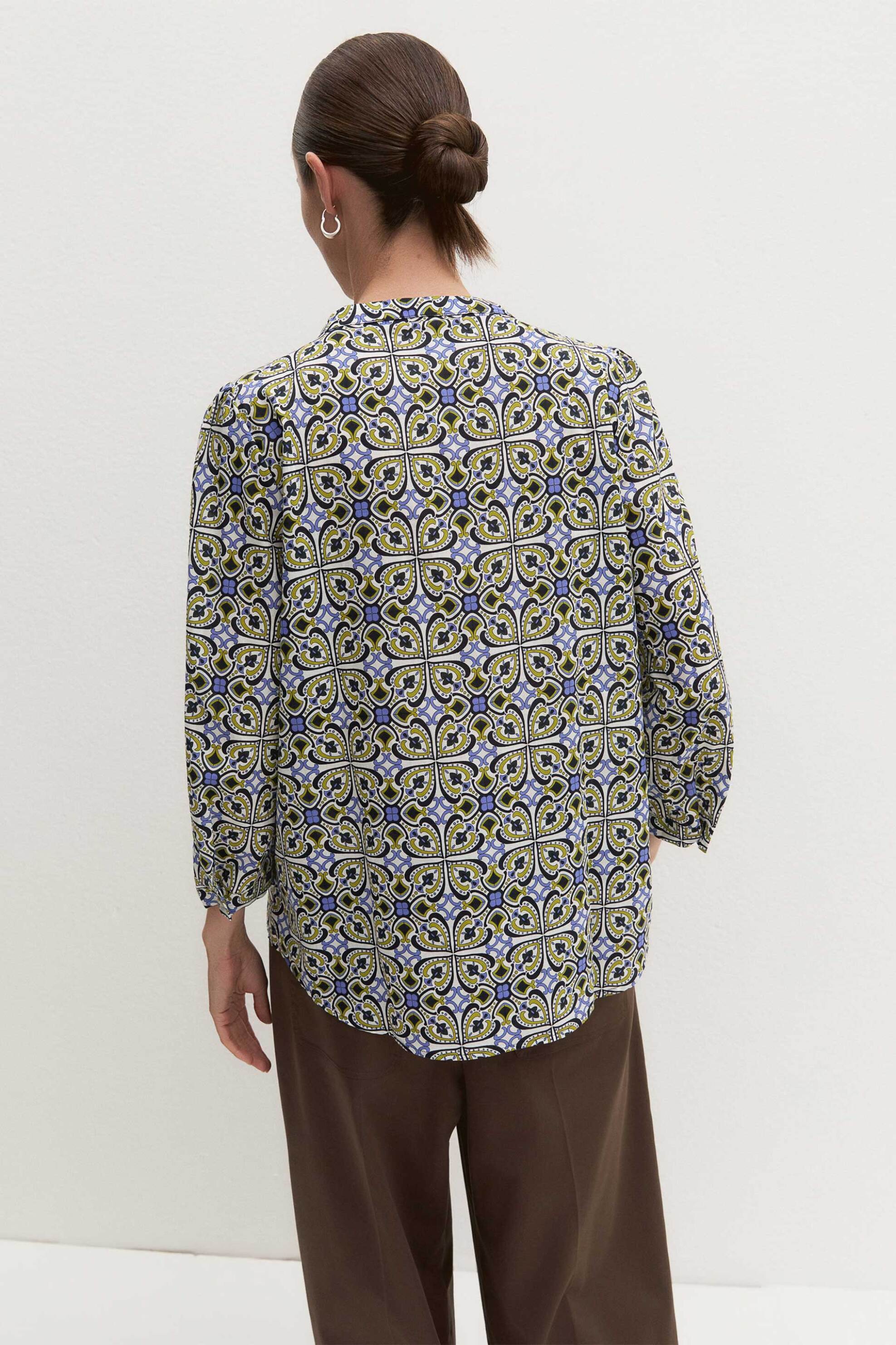 Emme By Marella Γυναικείo Πουκάμισο με All-Over Print Emmgiurato - 2615111072200 Μπλε