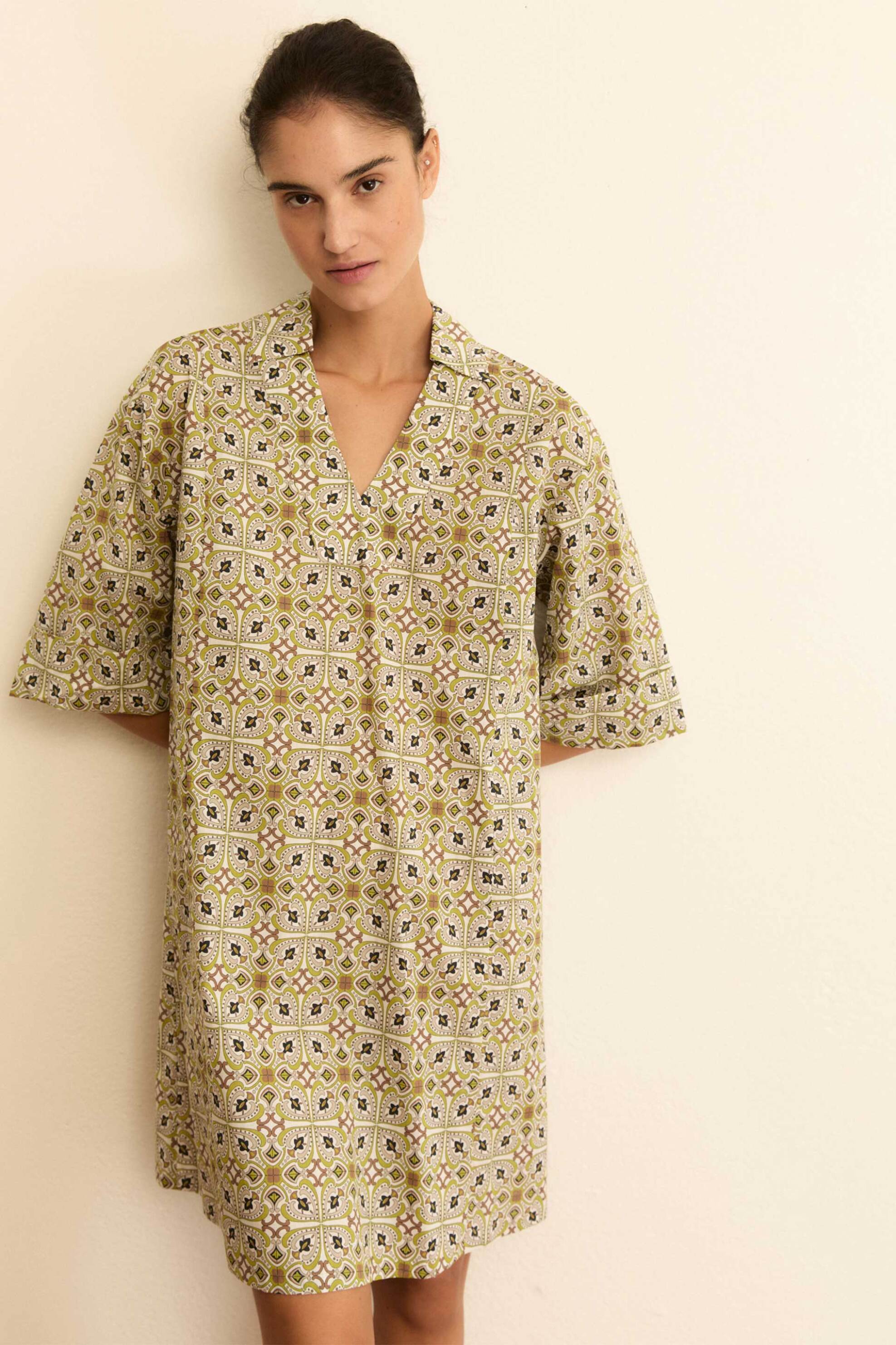 EMME Emme by Marella γυναικείο mini φόρεμα εμπριμέ "Emmesedra" - 2615221332200 Καμηλό - 3