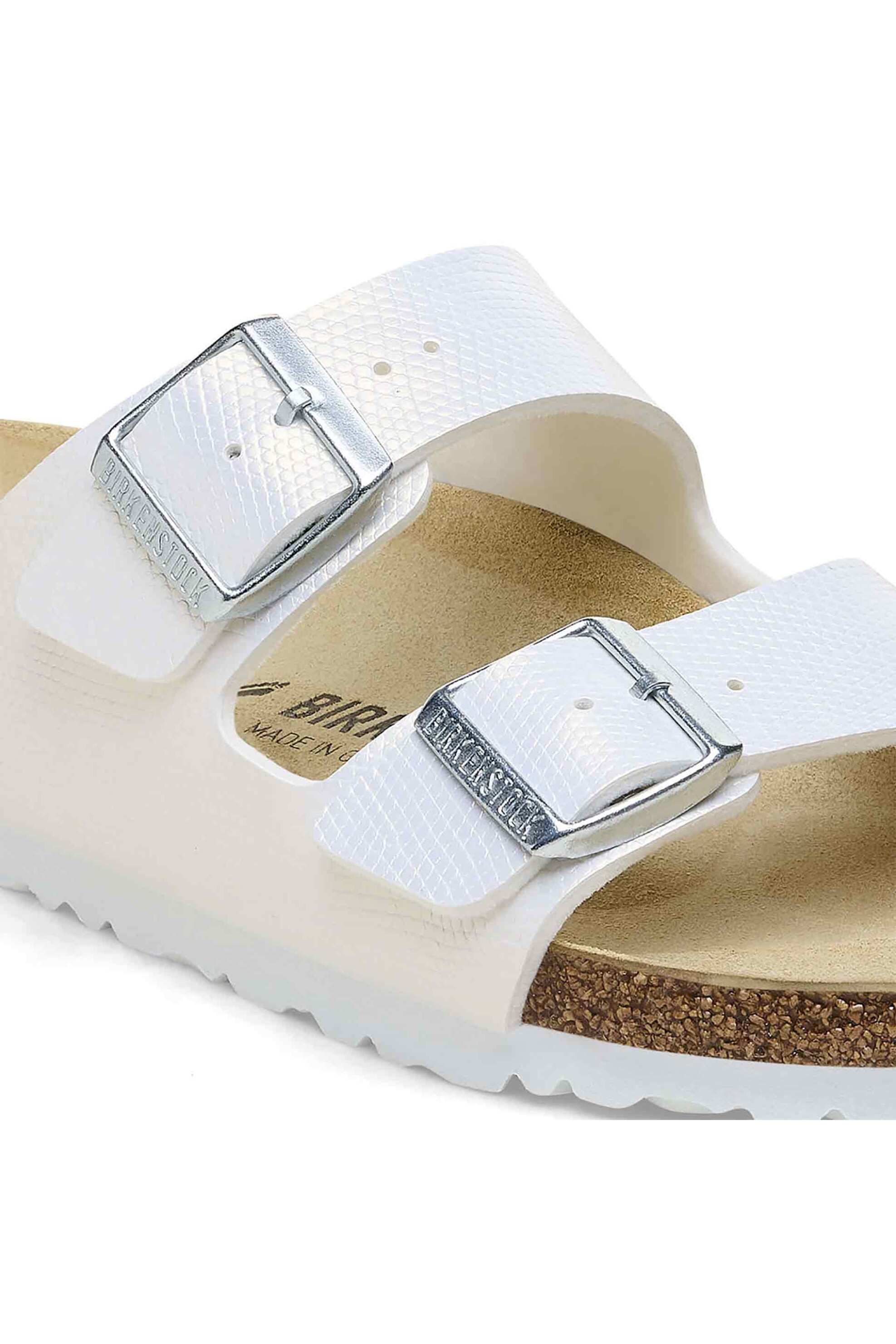 Birkenstock γυναικεία σανδάλια "Arizona BS Birko-Flor Embossed" - 1026500003543 Λευκό φωτογραφία