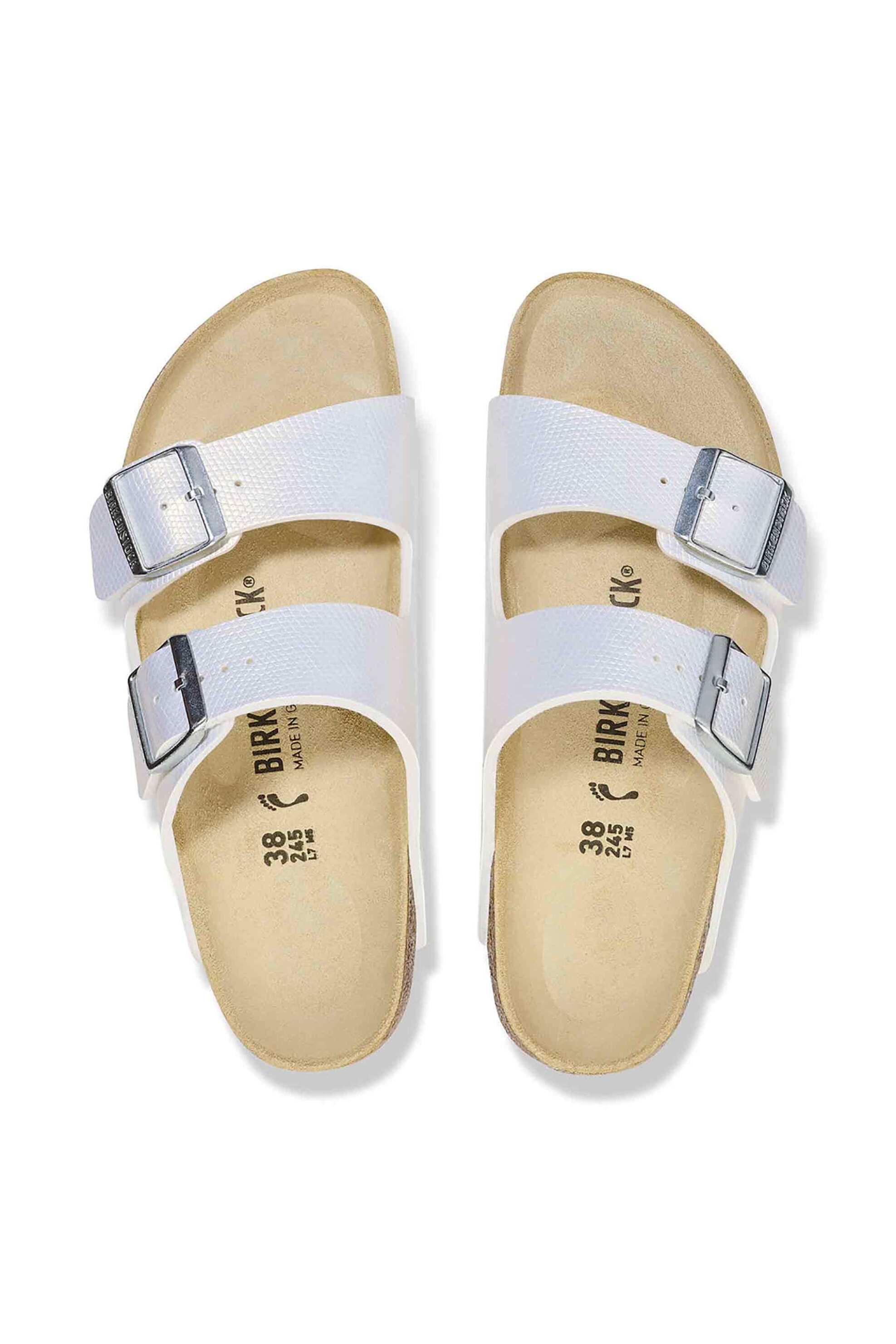 Birkenstock γυναικεία σανδάλια "Arizona BS Birko-Flor Embossed" - 1026500003543 Λευκό φωτογραφία