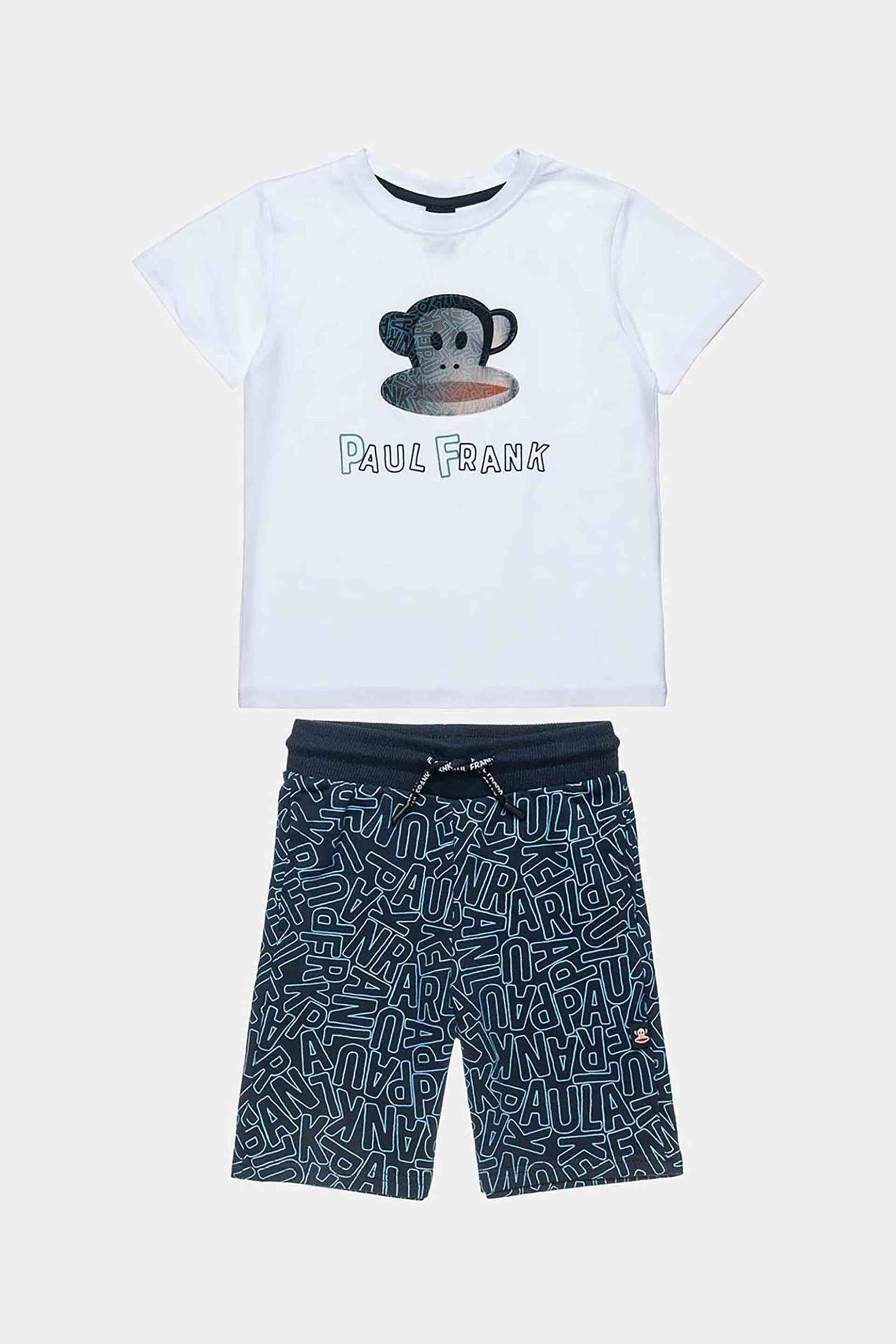 Alouette παιδικό σετ ρούχων με μπλούζα με τύπωμα και βερμούδα 