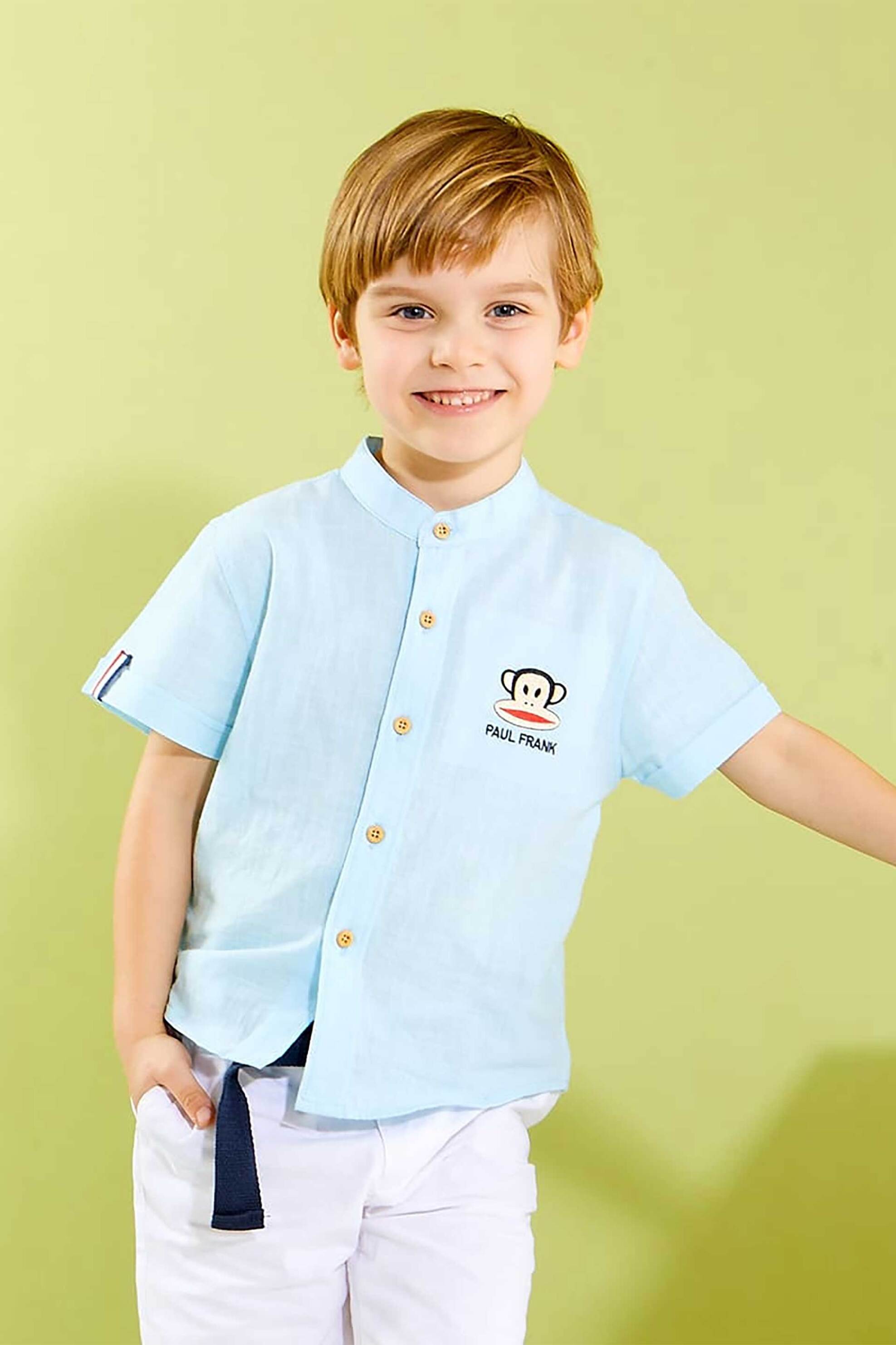 Alouette παιδικό πουκάμισο με μάο γιακά 
