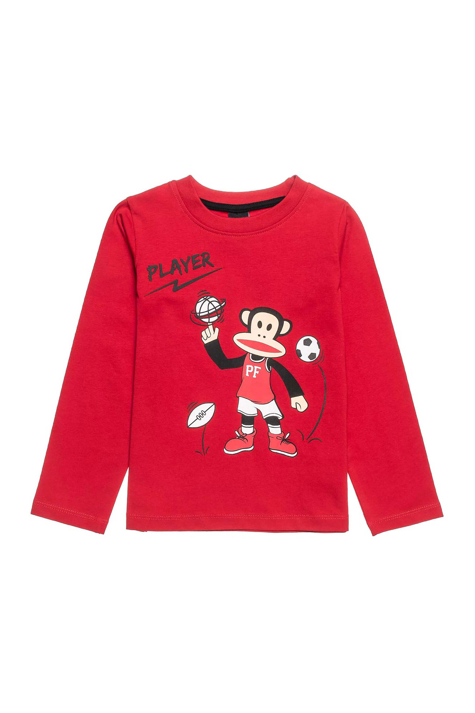 ALOUETTE Alouette παιδική μπλούζα με print "Paul Frank" ( 12 μηνών - 5 ετών) - 00321191 Κόκκινο