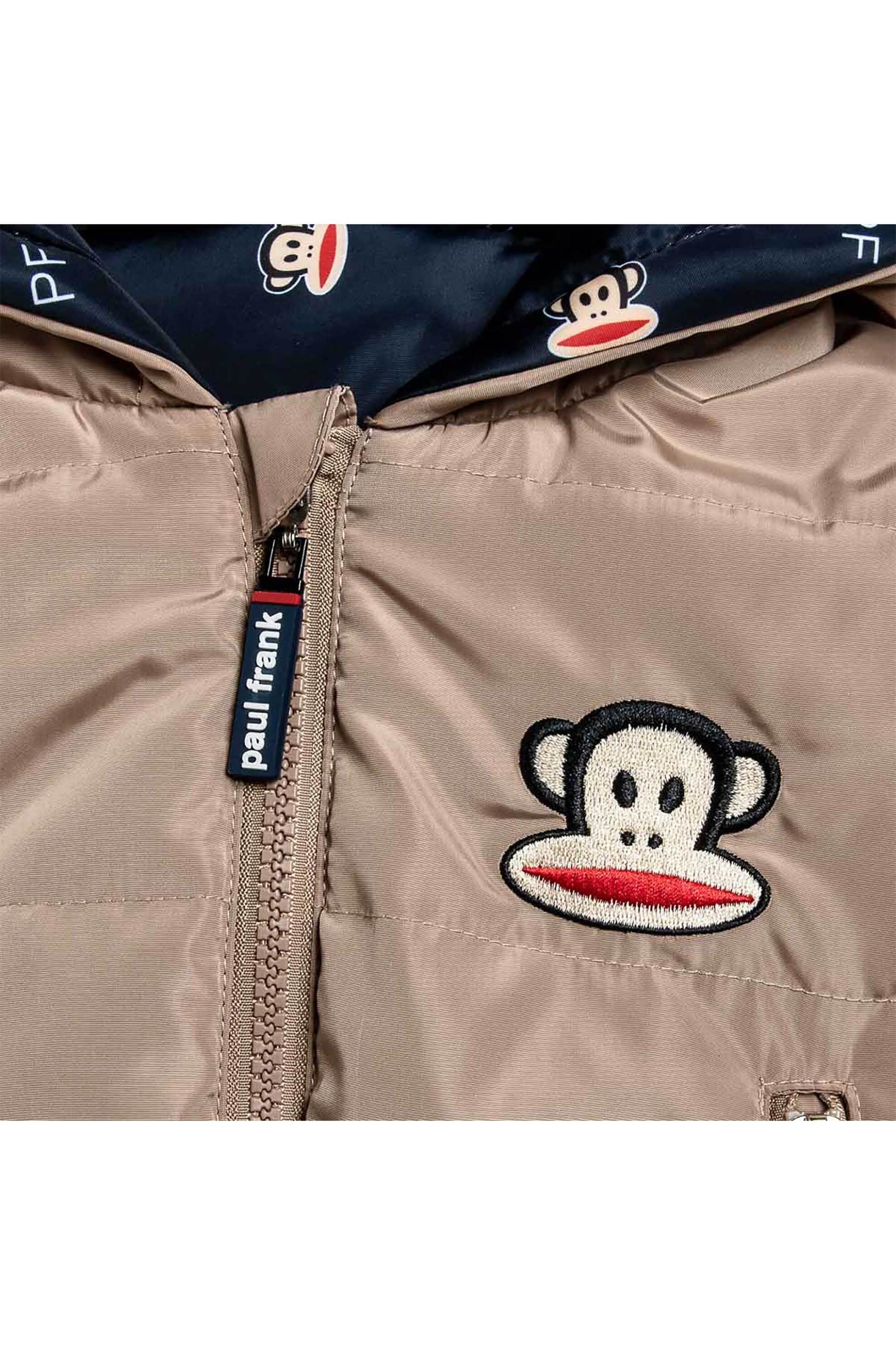 Alouette παιδικό μπουφάν με καπιτονέ σχέδιο και κουκούλα "Paul Frank" (12 μηνών - 5 ετών) - 00360285 Μπεζ φωτογραφία