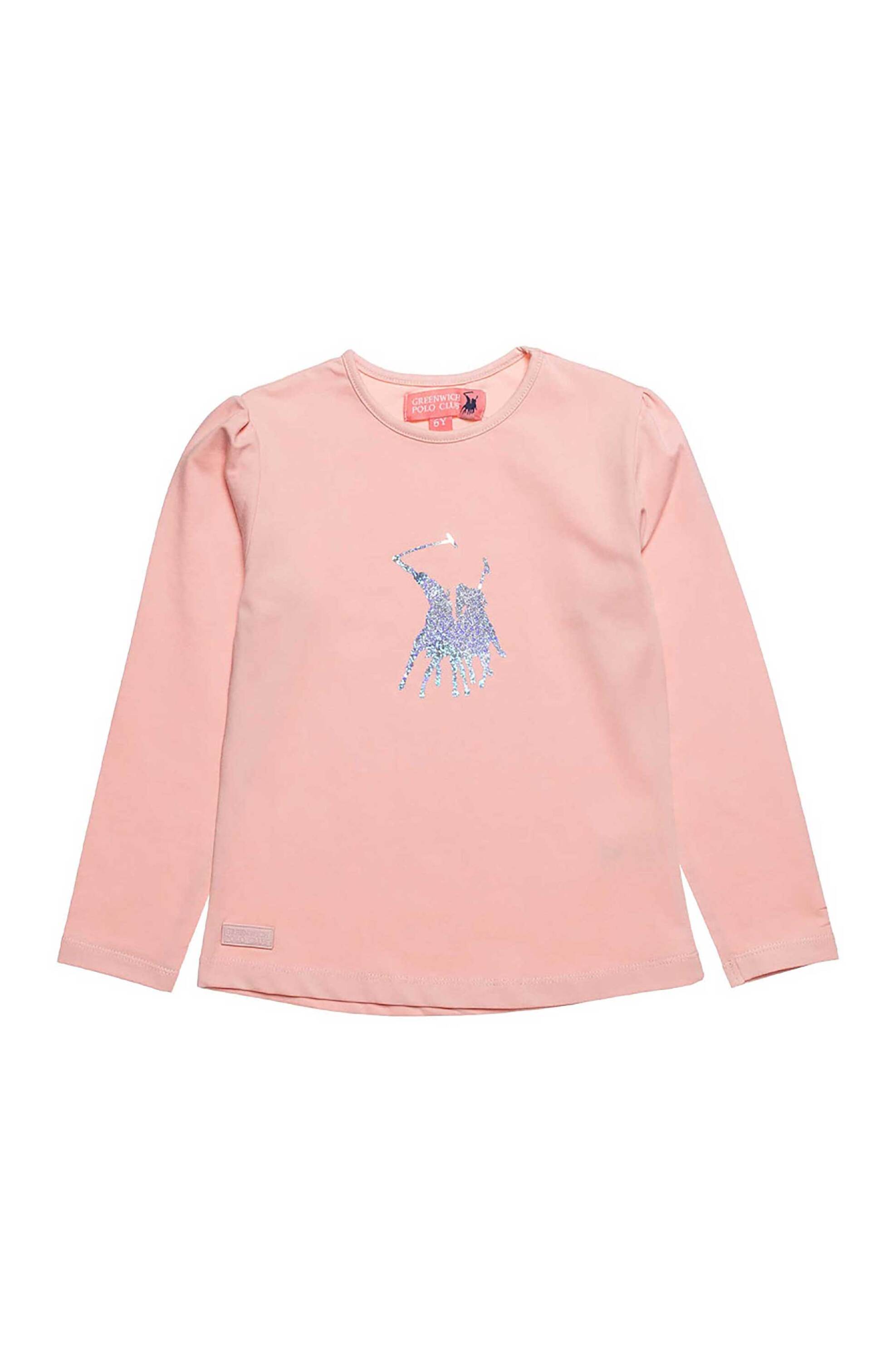 Alouette παιδική μπλούζα με ανάγλυφο λογότυπο "Greenwich Polo Club" (2 - 14 ετών) - 00121613 Ροζ