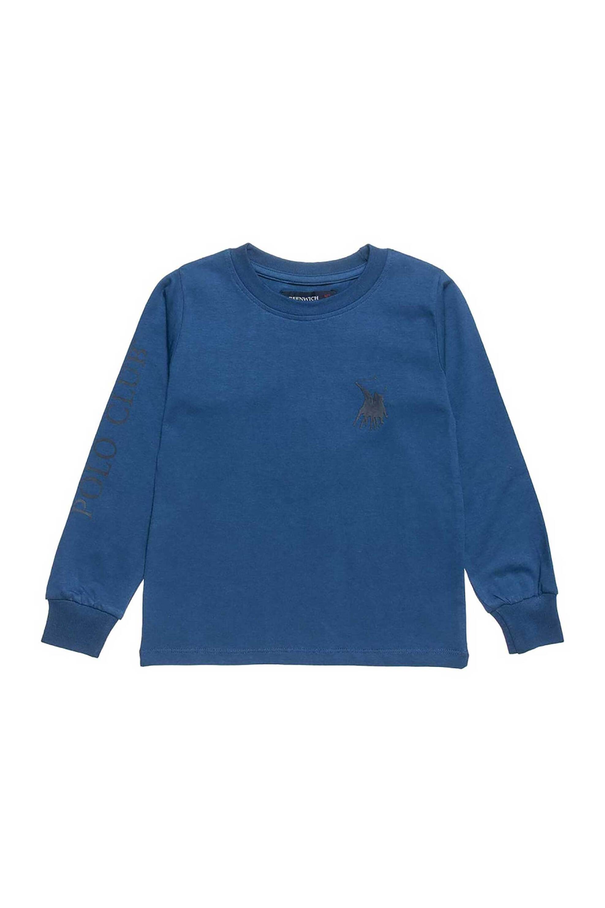 Alouette παιδική μπλούζα με ανάγλυφο λογότυπο "Greenwich Polo Club" (2 - 16 ετών) - 00121606 Μπλε
