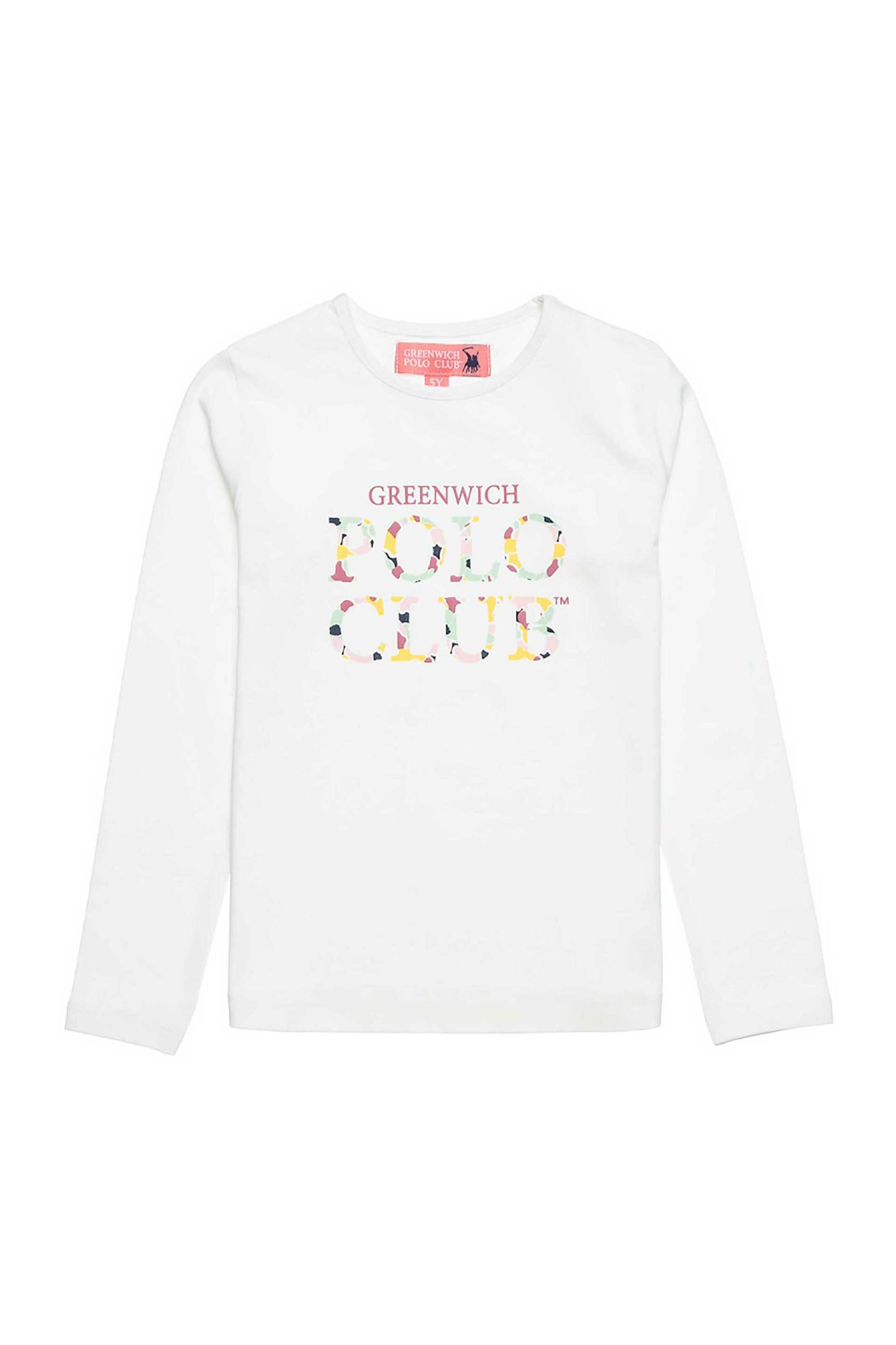 Alouette παιδική μπλούζα με ανάγλυφο λογότυπο "Greenwich Polo Club" (2 - 16 ετών) - 00121611 Εκρού