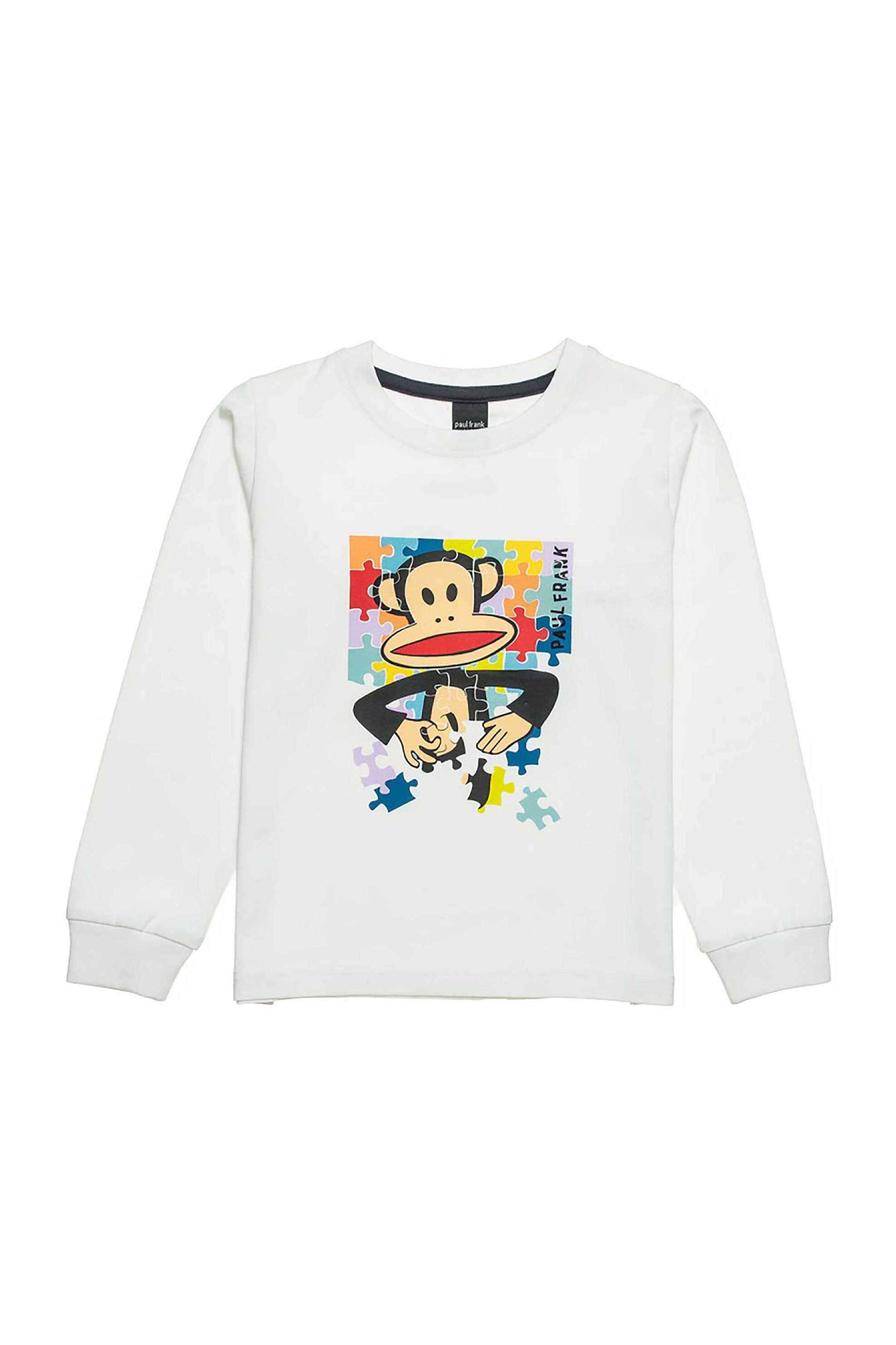 Alouette παιδική μπλούζα με ανάγλυφο σχέδιο "Paul Frank" (12 μηνών-5 ετών) - 00321194 Εκρού