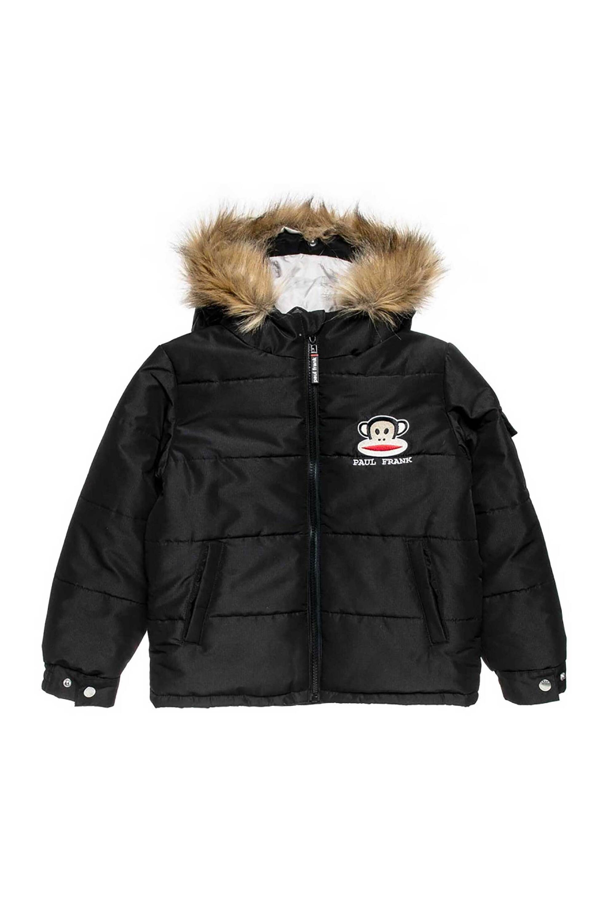 Alouette παιδικό μπουφάν με κουκούλα και λογότυπο "Paul Frank" (6 - 16 ετών) - 00160370 Μαύρο