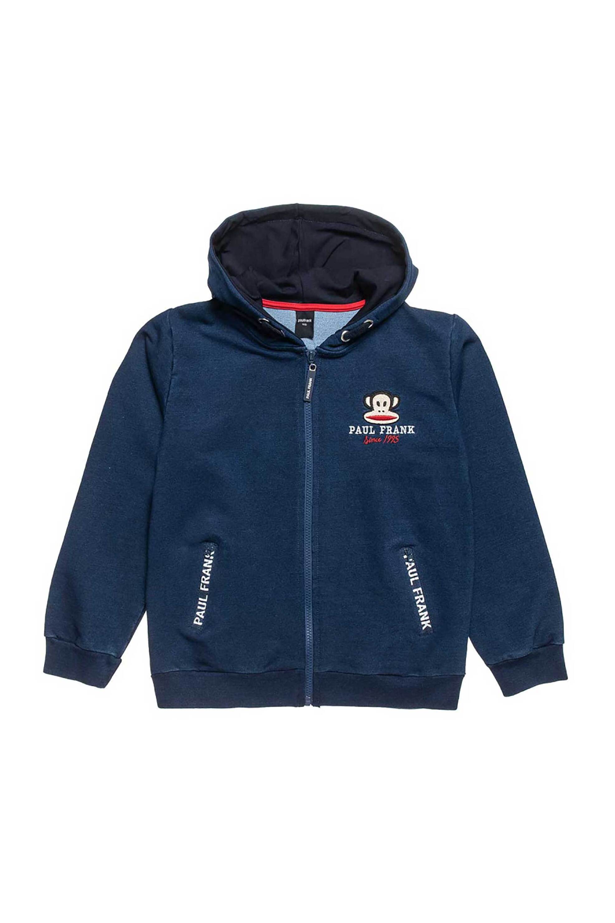 Alouette παιδική ζακέτα φούτερ με κουκούλα "Paul Frank" (6 - 14 ετών) - 00160368 Μπλε Σκούρο