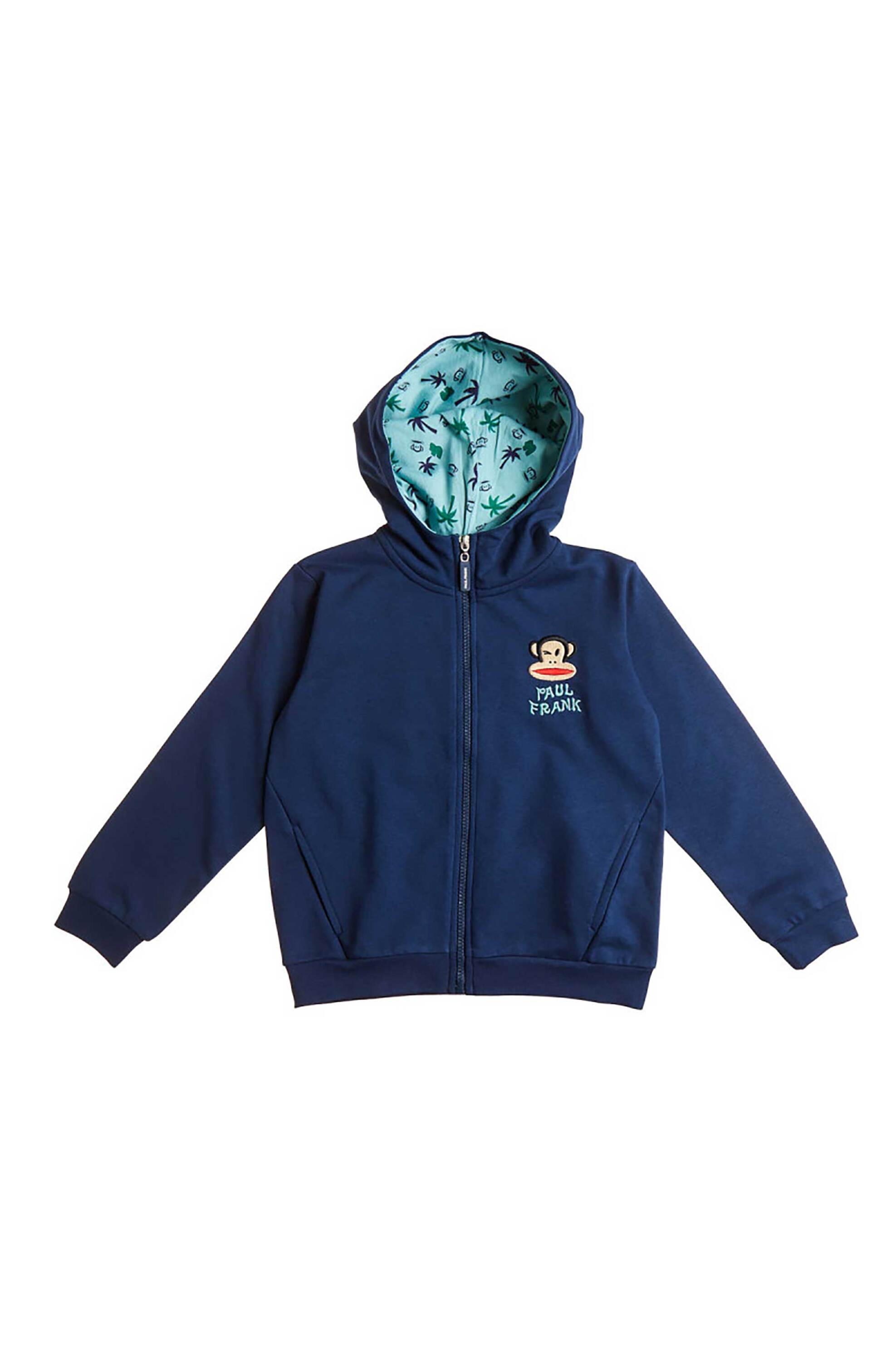 Alouette παιδική ζακέτα με κουκούλα και κέντημα "Paul Frank" (12 μηνών-5 ετών) - 00360294 Μπλε Σκούρο