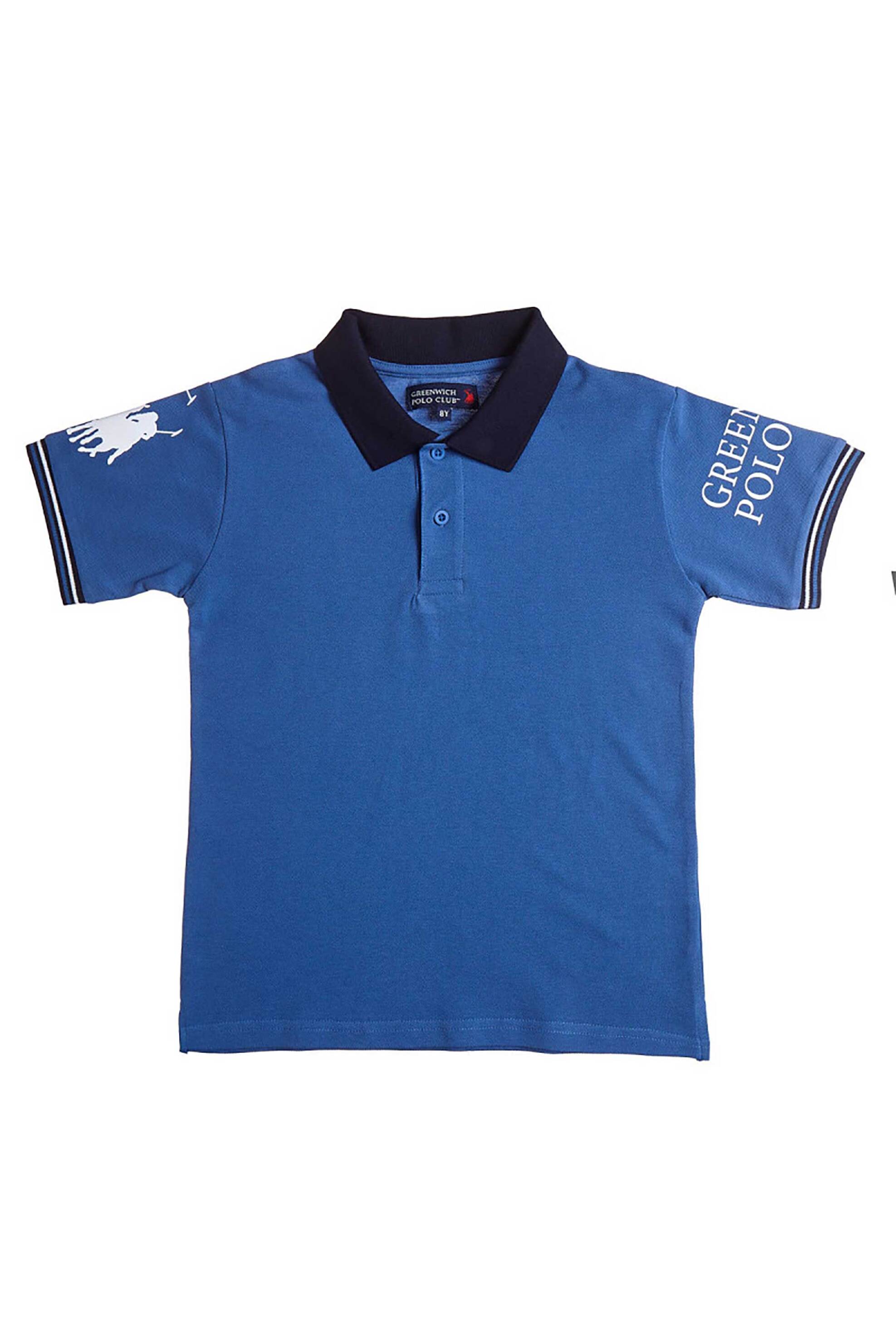 Alouette παιδική πόλο μπλούζα με ανάγλυφο σχέδιο "Greenwich Polo Club" (18 μηνών-14 ετών) - 00152015 Μπλε